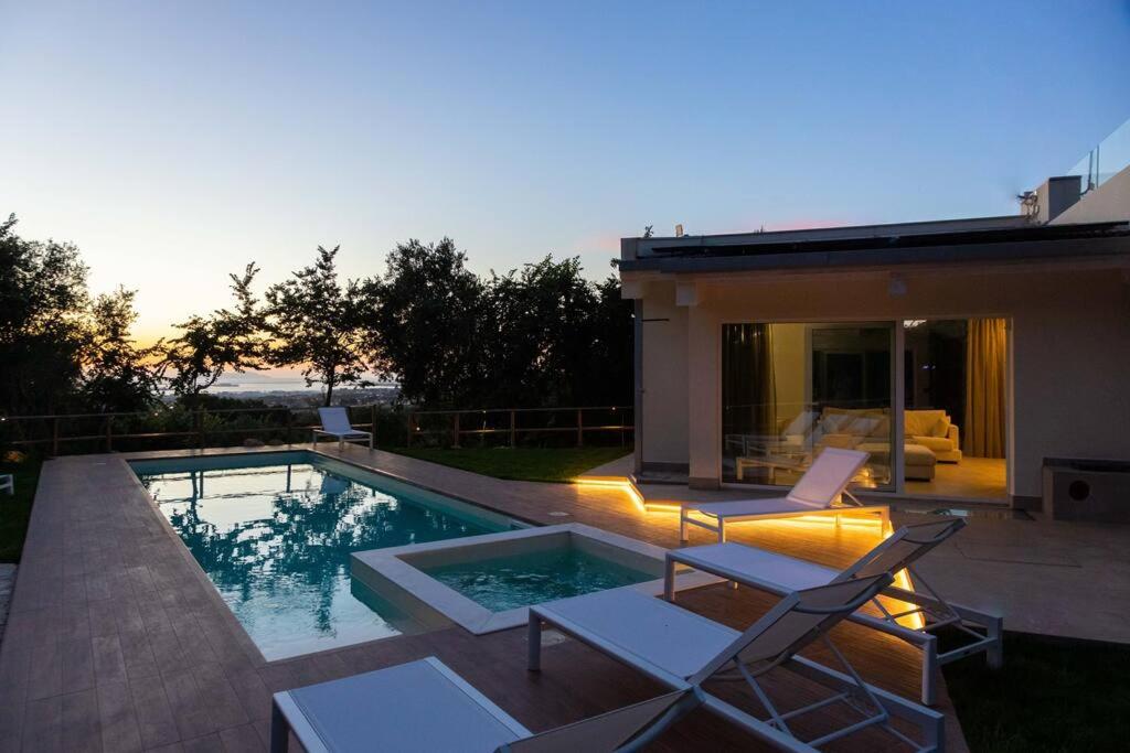 Modern villa with heated pool and sauna