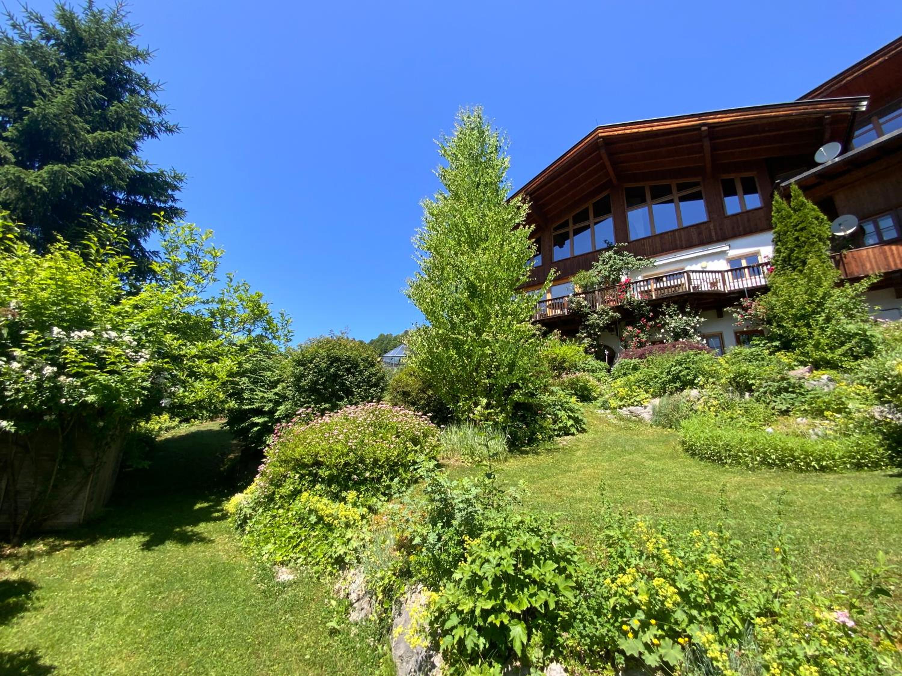 *Panorama Chalet Sonnberg* Gartensauna Balkon Dachterrasse