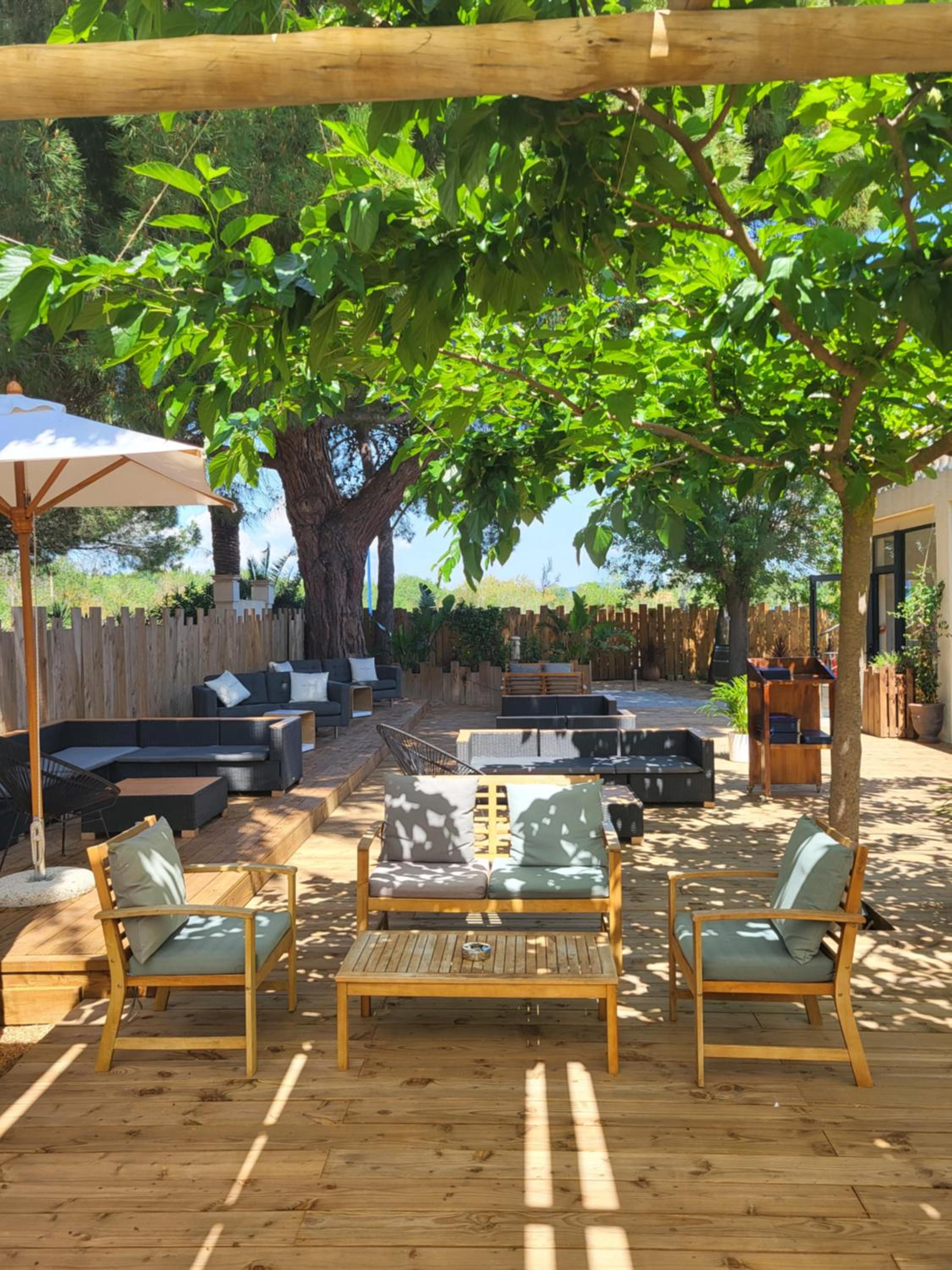 outdoor BBQ area