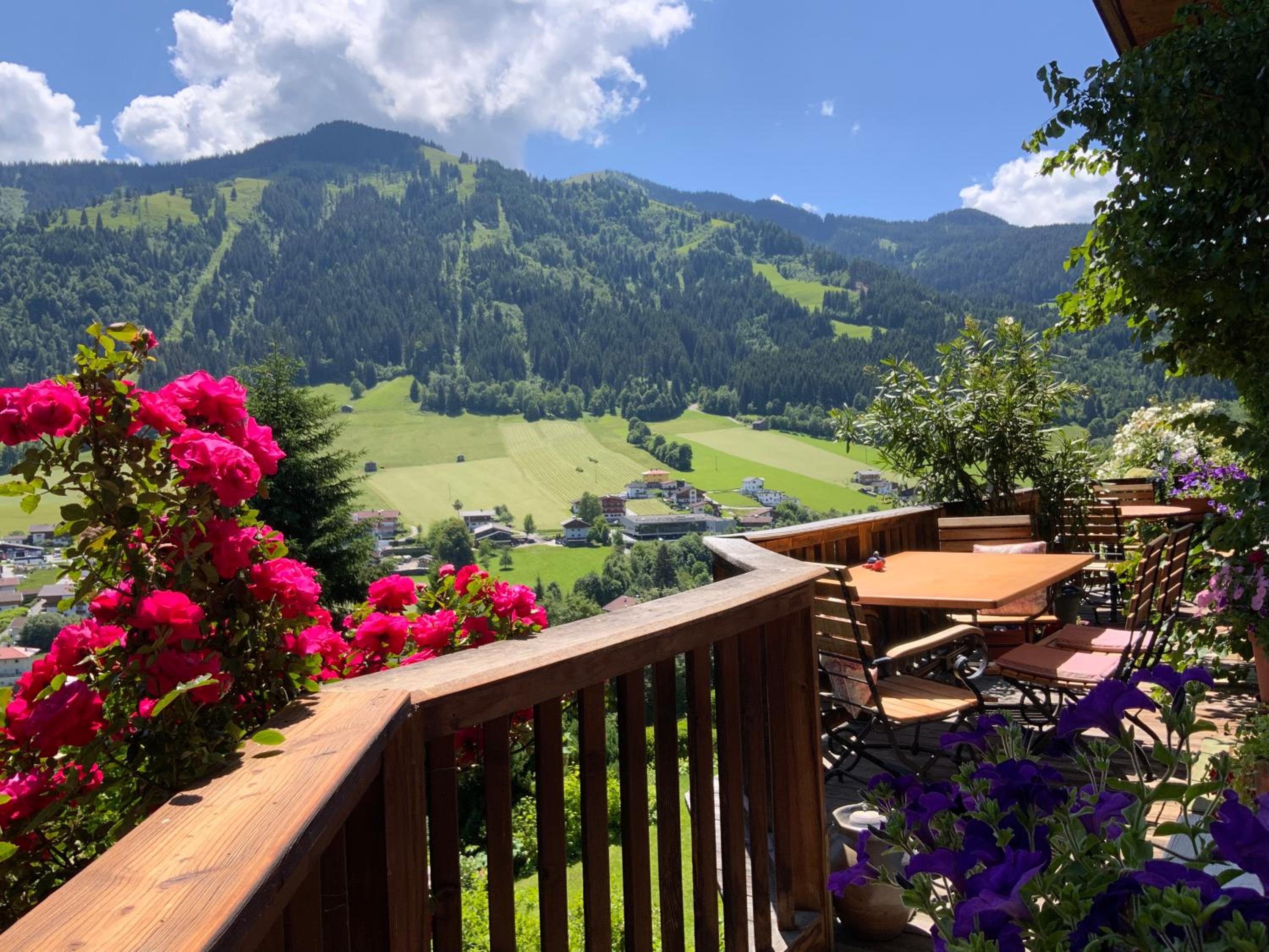 *Panorama Chalet Sonnberg* Gartensauna Balkon Dachterrasse