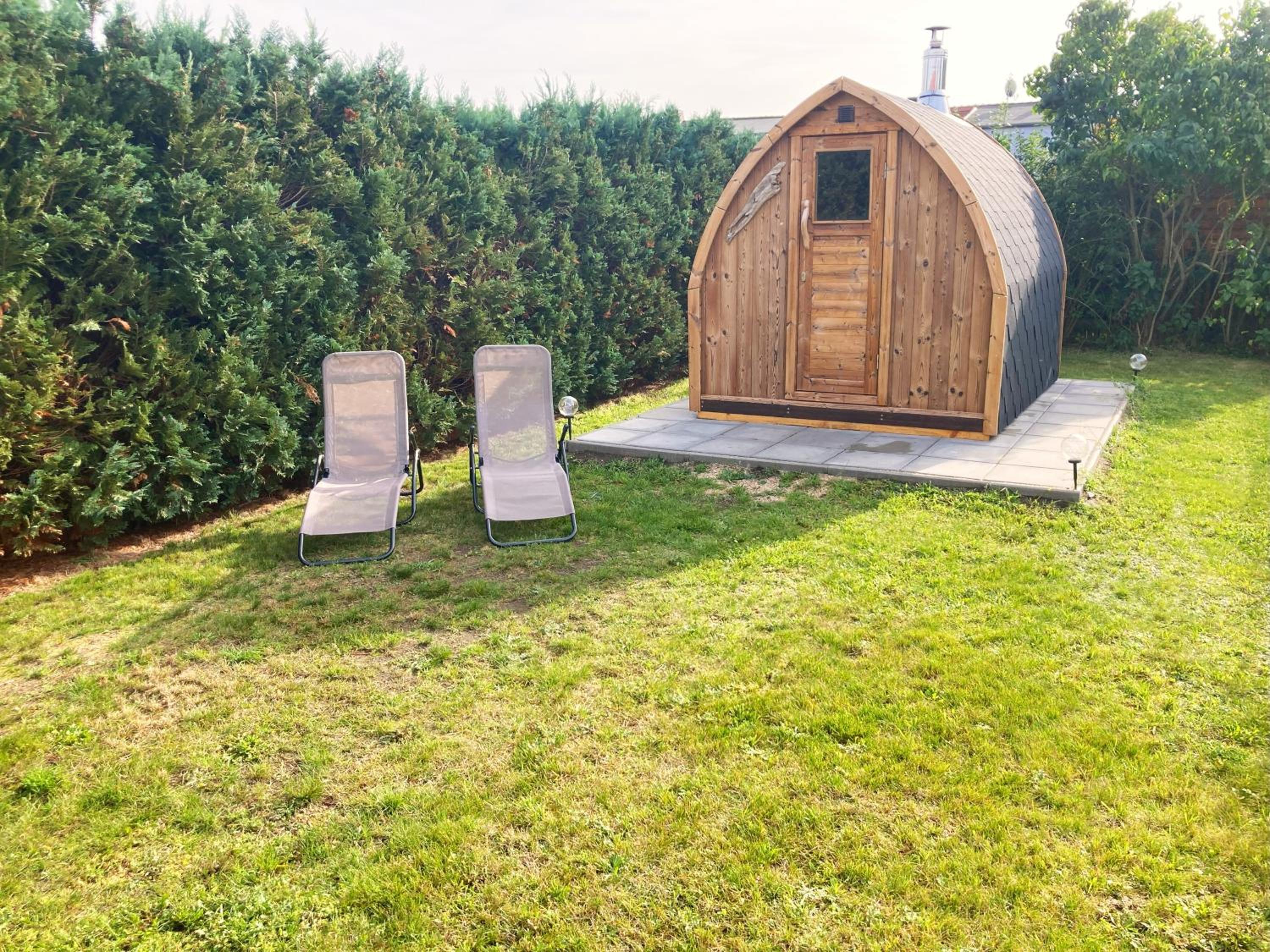 Lehmhäuschen mit Sauna