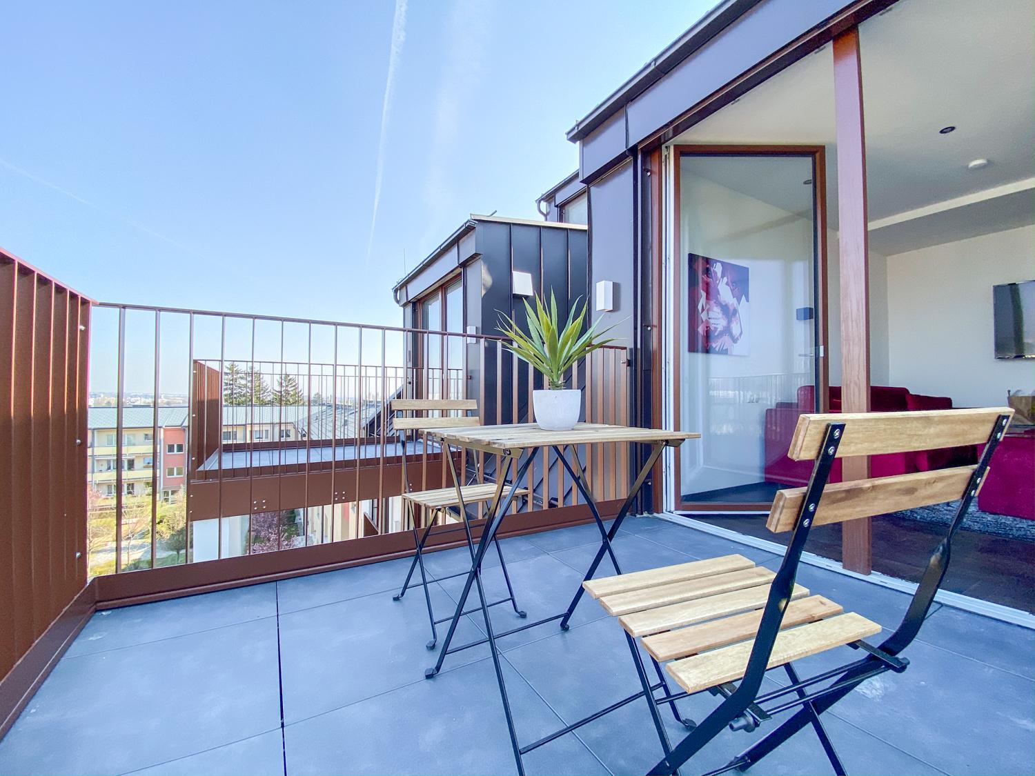 Penthouse Wien mit Parkplatz und Balkon