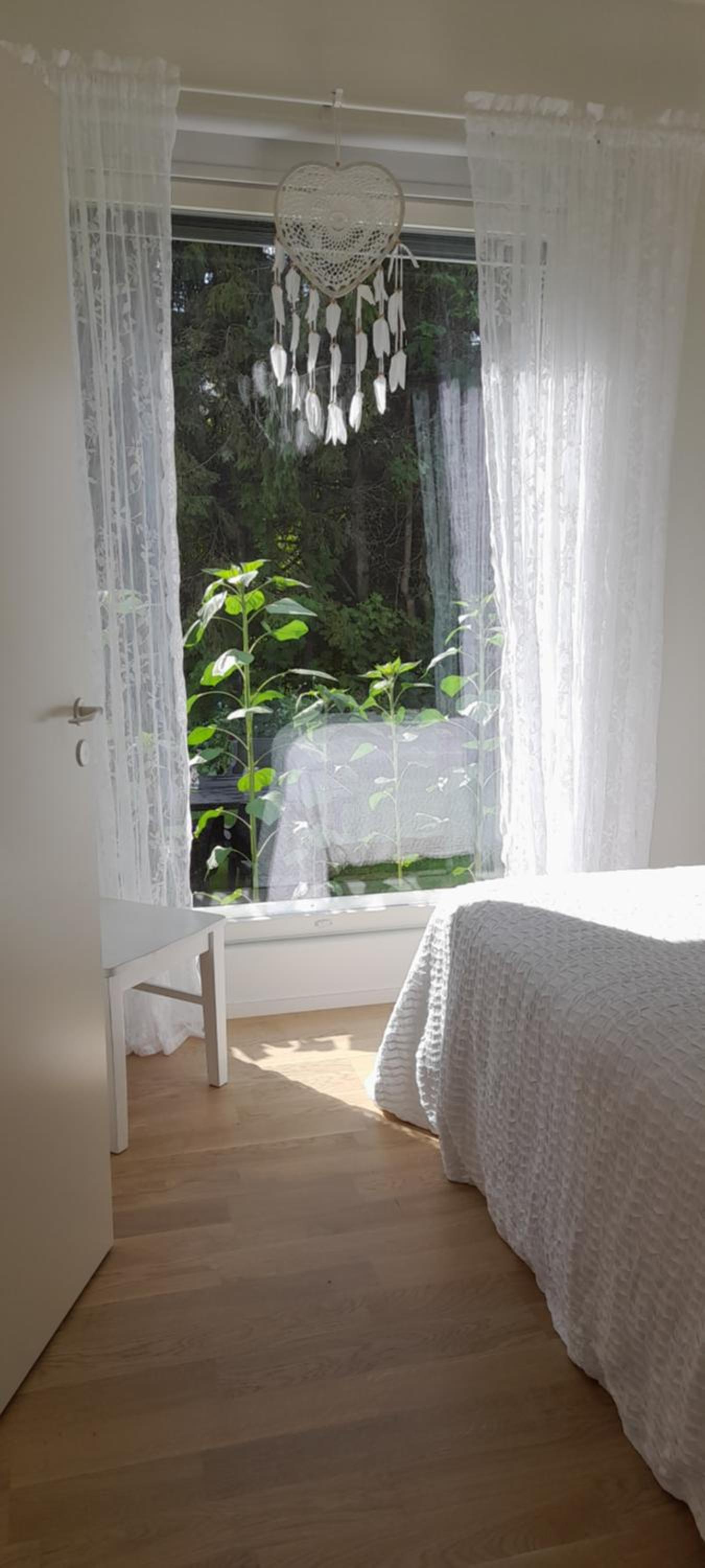 Valoisa talo lähellä palveluita