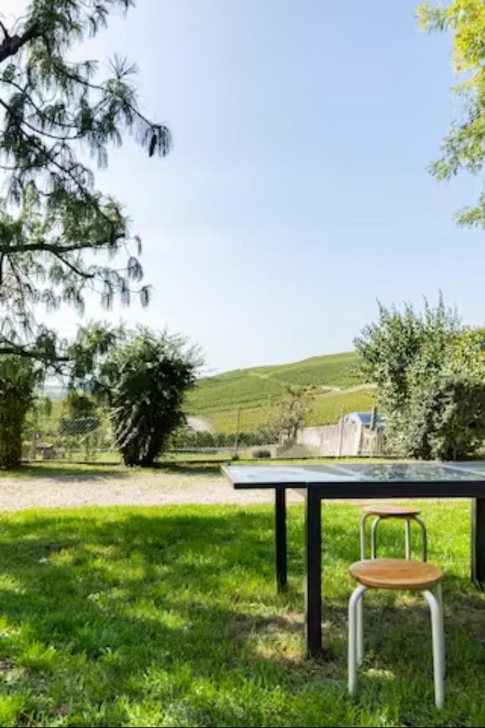Suite au milieu des vignes avec magnifique vue sur le lac et jardin