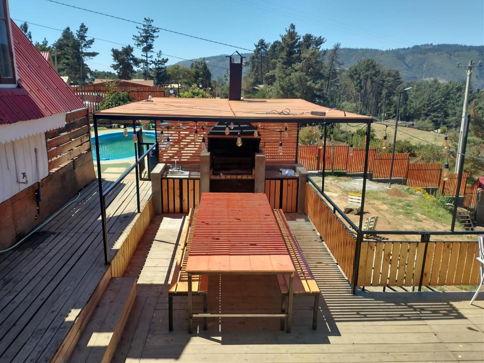Cabaña en Laguna Verde 8 Personas Piscina a 5 Minutos de la playa Grande