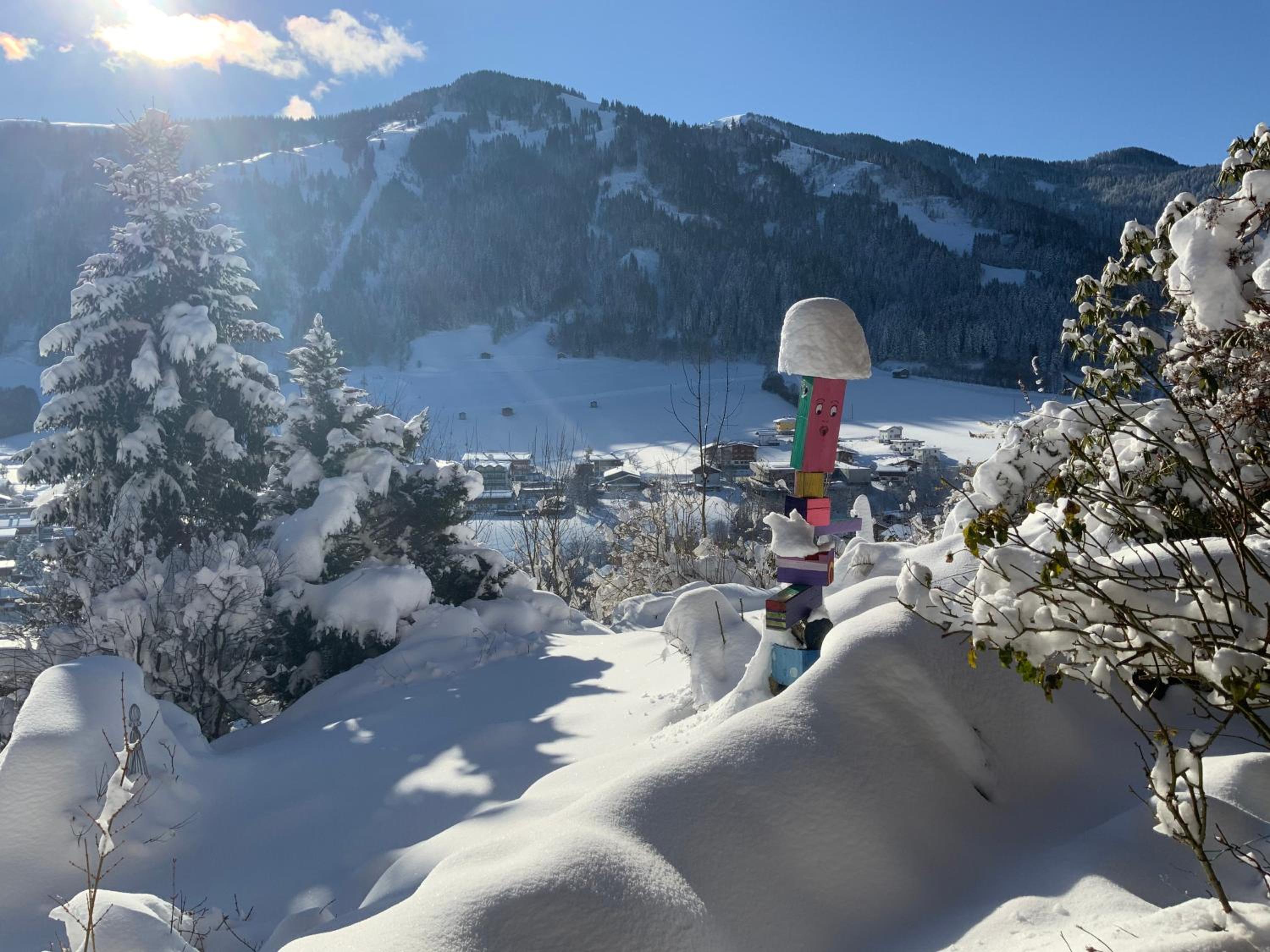 *Panorama Chalet Sonnberg* Gartensauna Balkon Dachterrasse