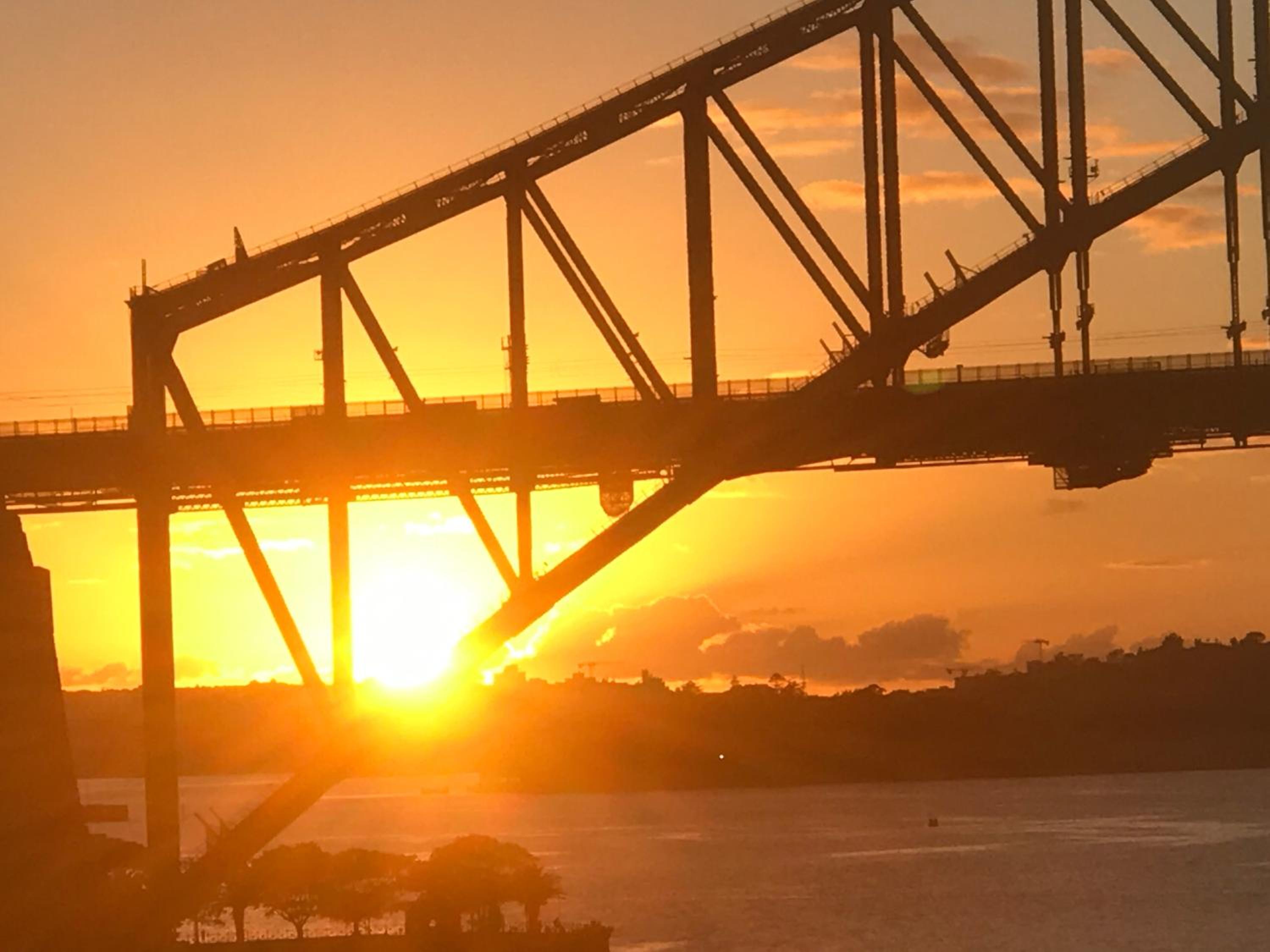 Sydney Harbor bridge and opera house view