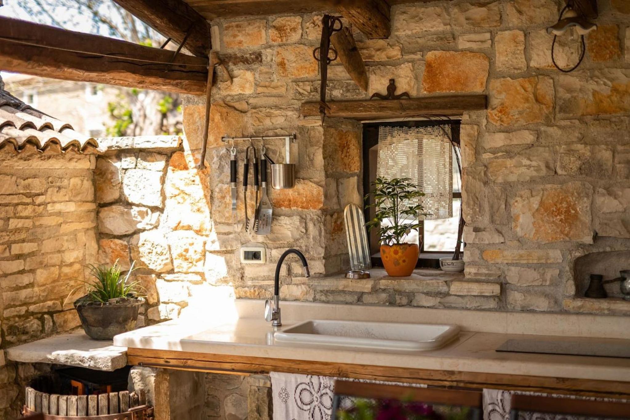 Rustic villa Janko with pool in Sveti Lovrec view 2