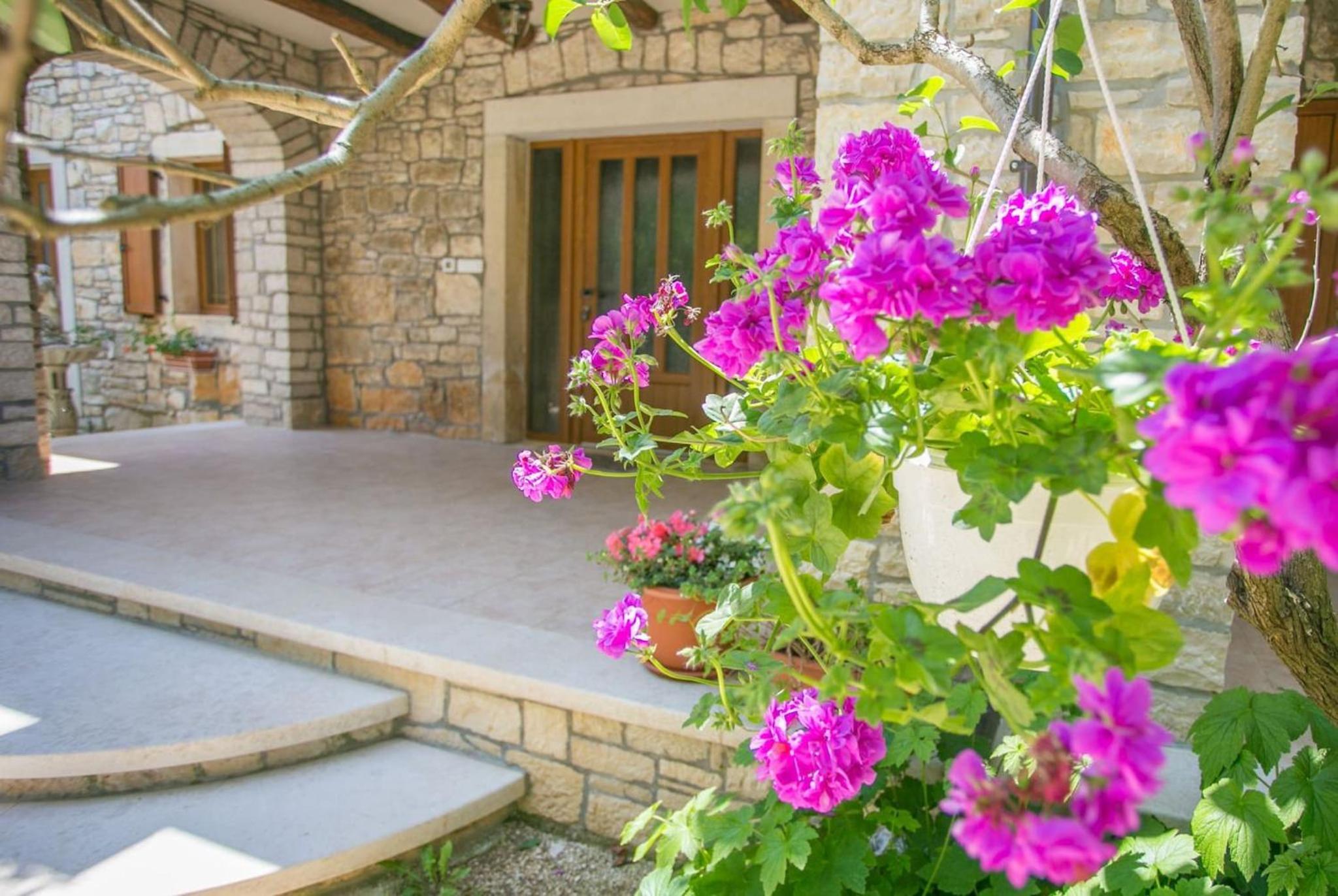 Rustic villa Casa Mendula with grill in Tinjan view 3