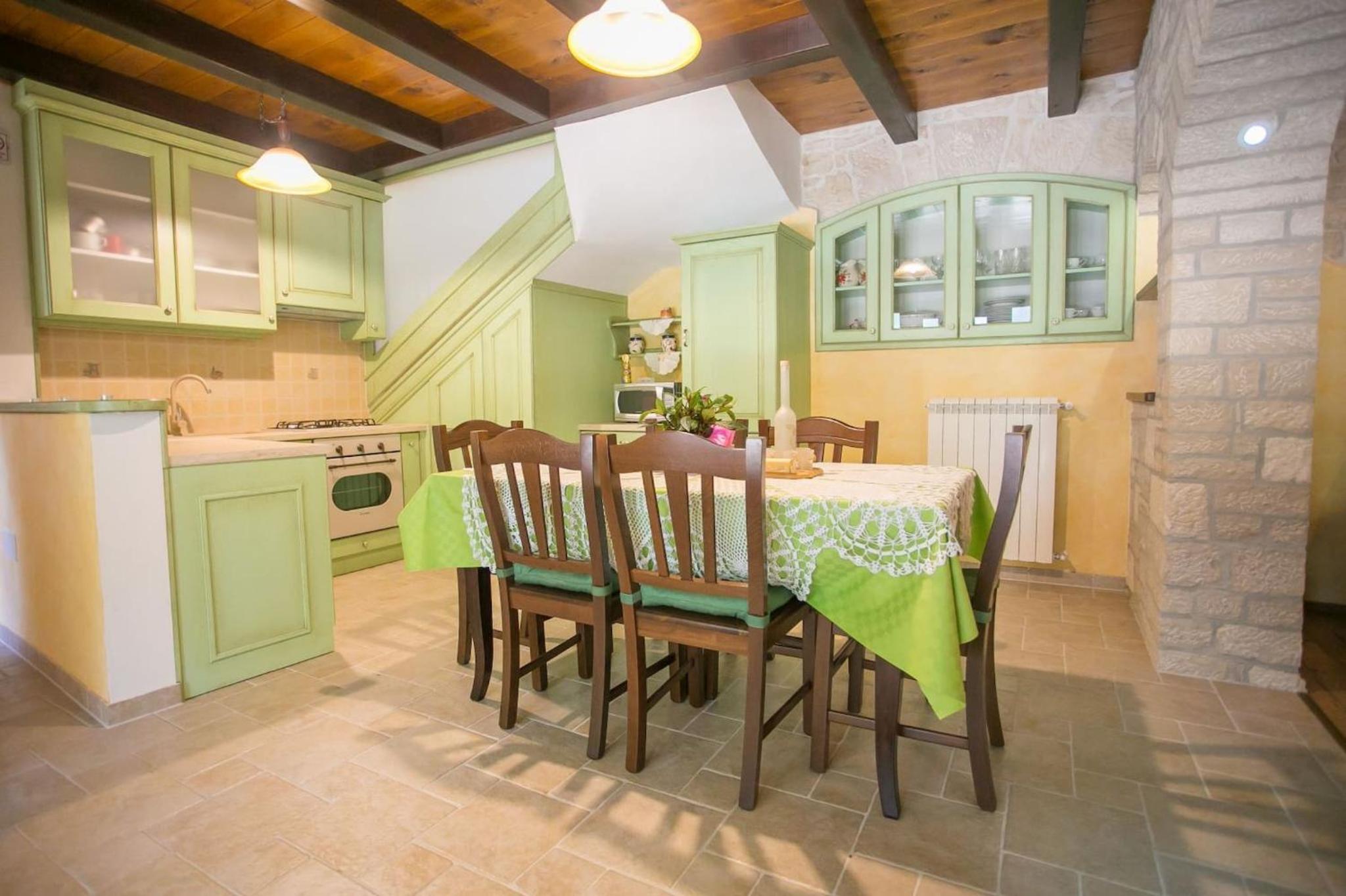 Rustic villa Casa Mendula with grill in Tinjan view 2