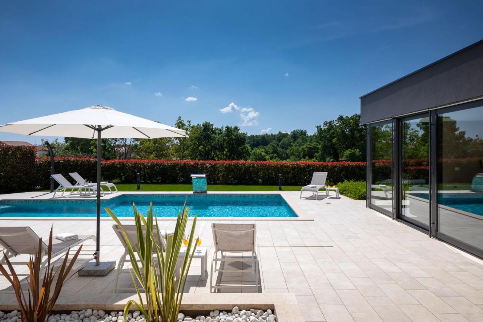 Modern villa Blanka with pool and grill in Tinjan view 2