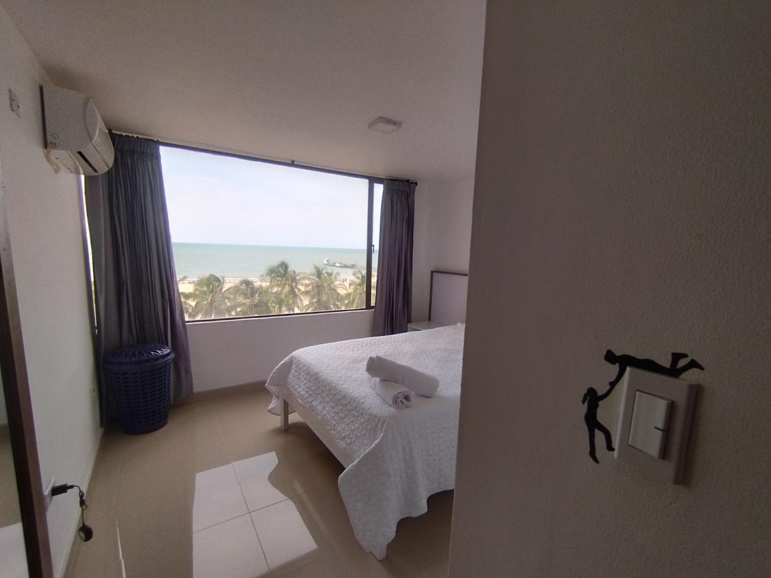 R3 Apartamento muy comodo y seguro perfecto para trabajar o vacacionar con balcón al mar