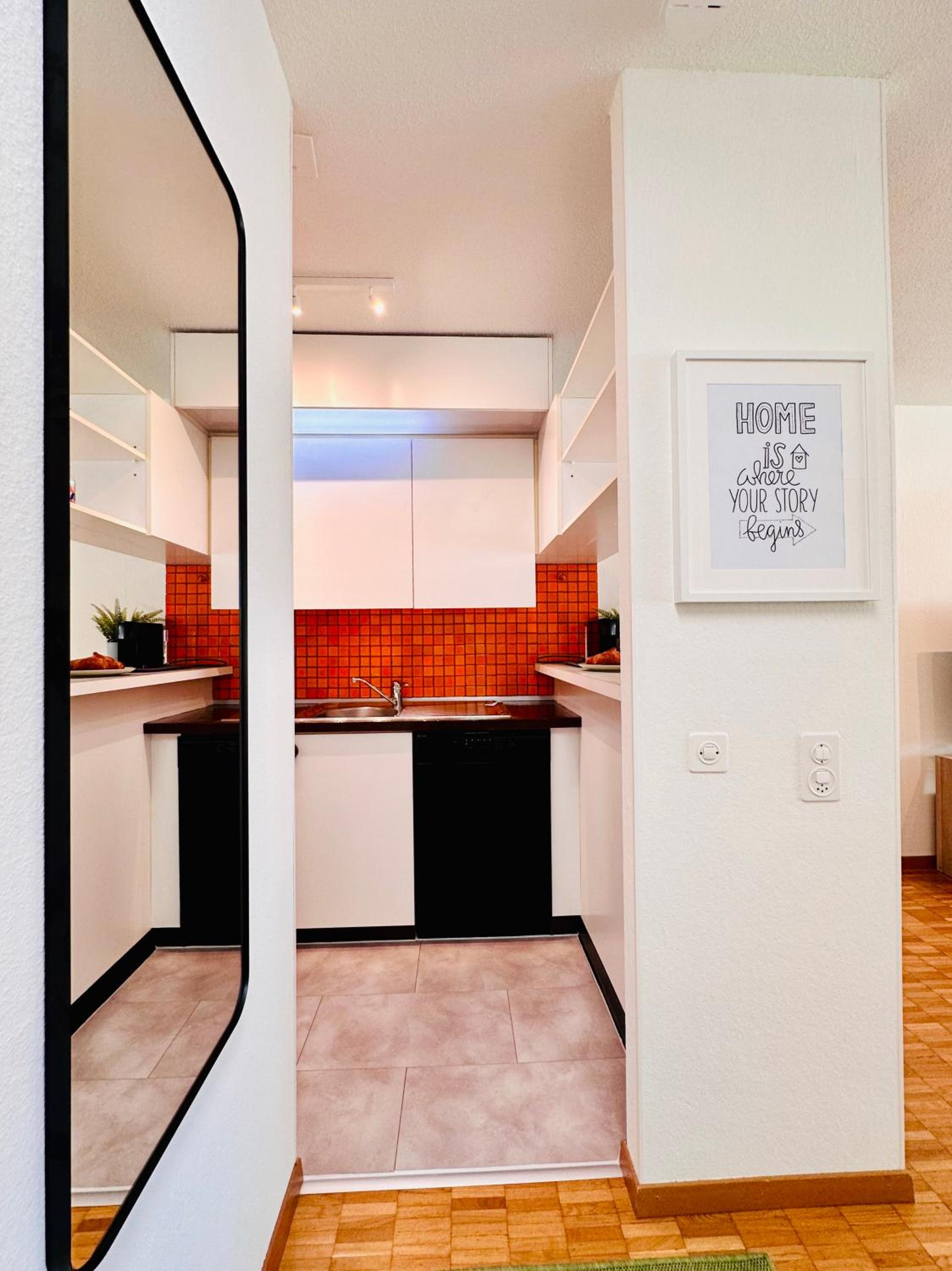 New Studio with Sunny Terrace & Air Condition