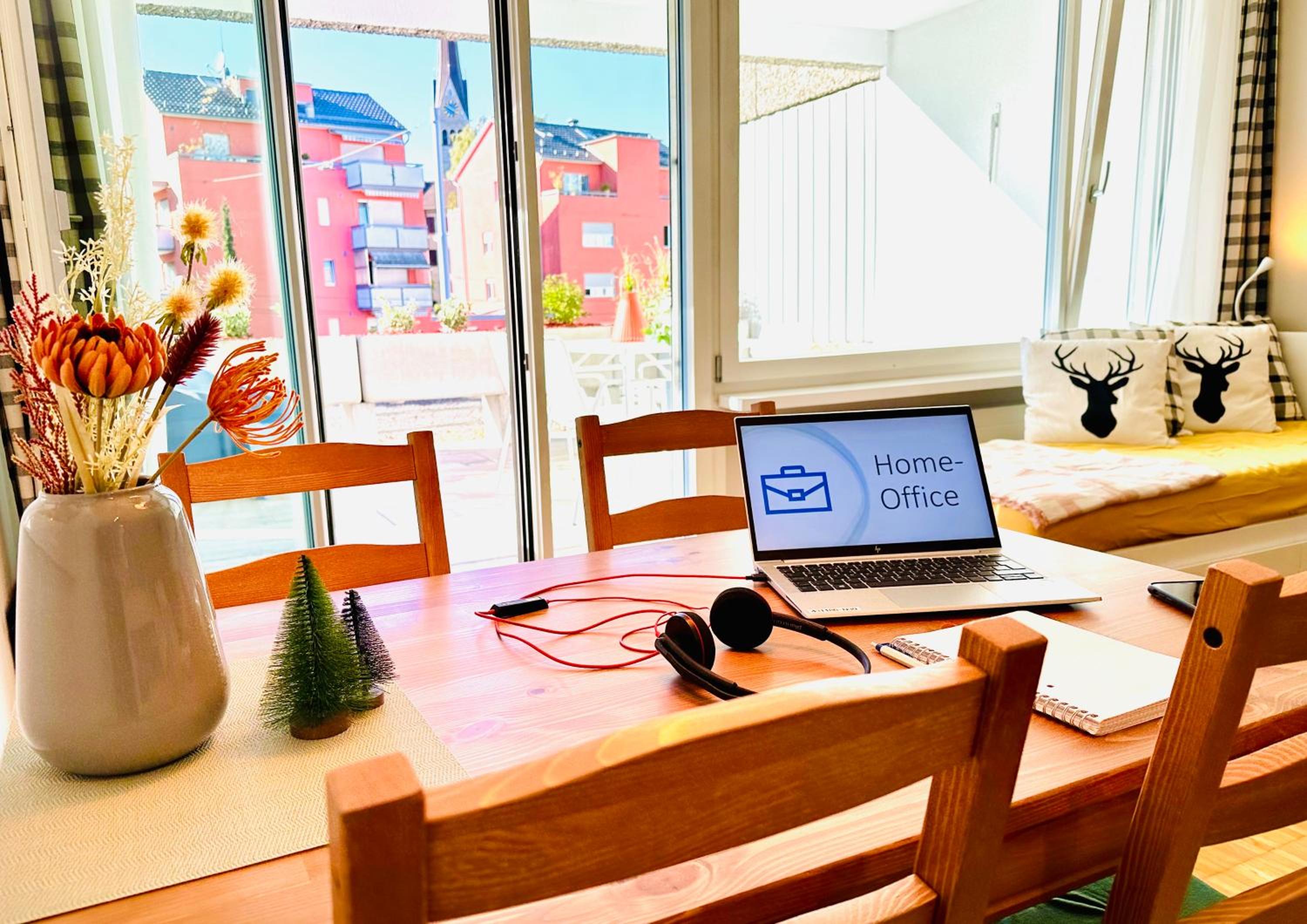 New Studio with Sunny Terrace & Air Condition