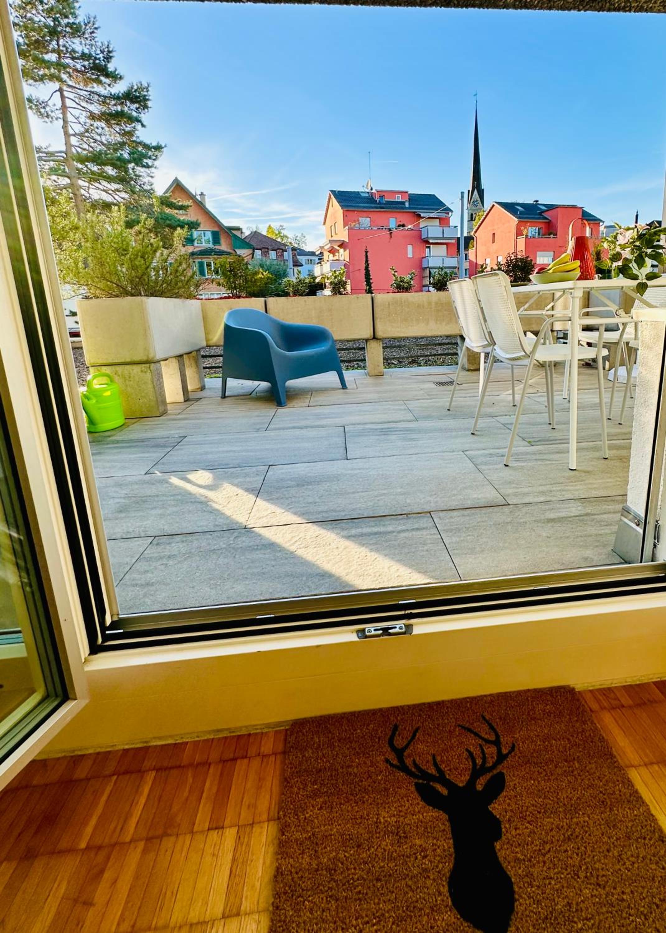 New Studio with Sunny Terrace & Air Condition