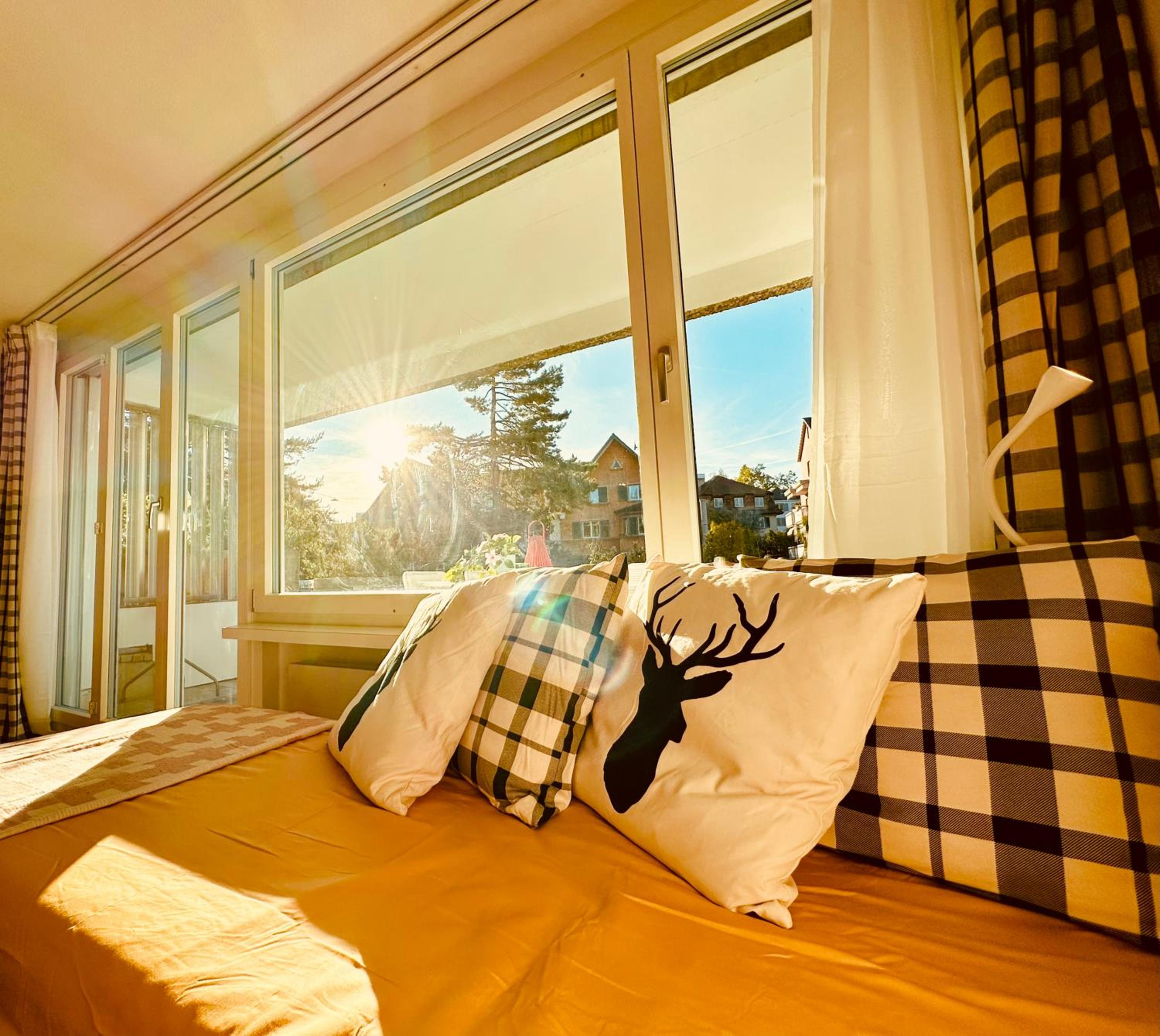 New Studio with Sunny Terrace & Air Condition