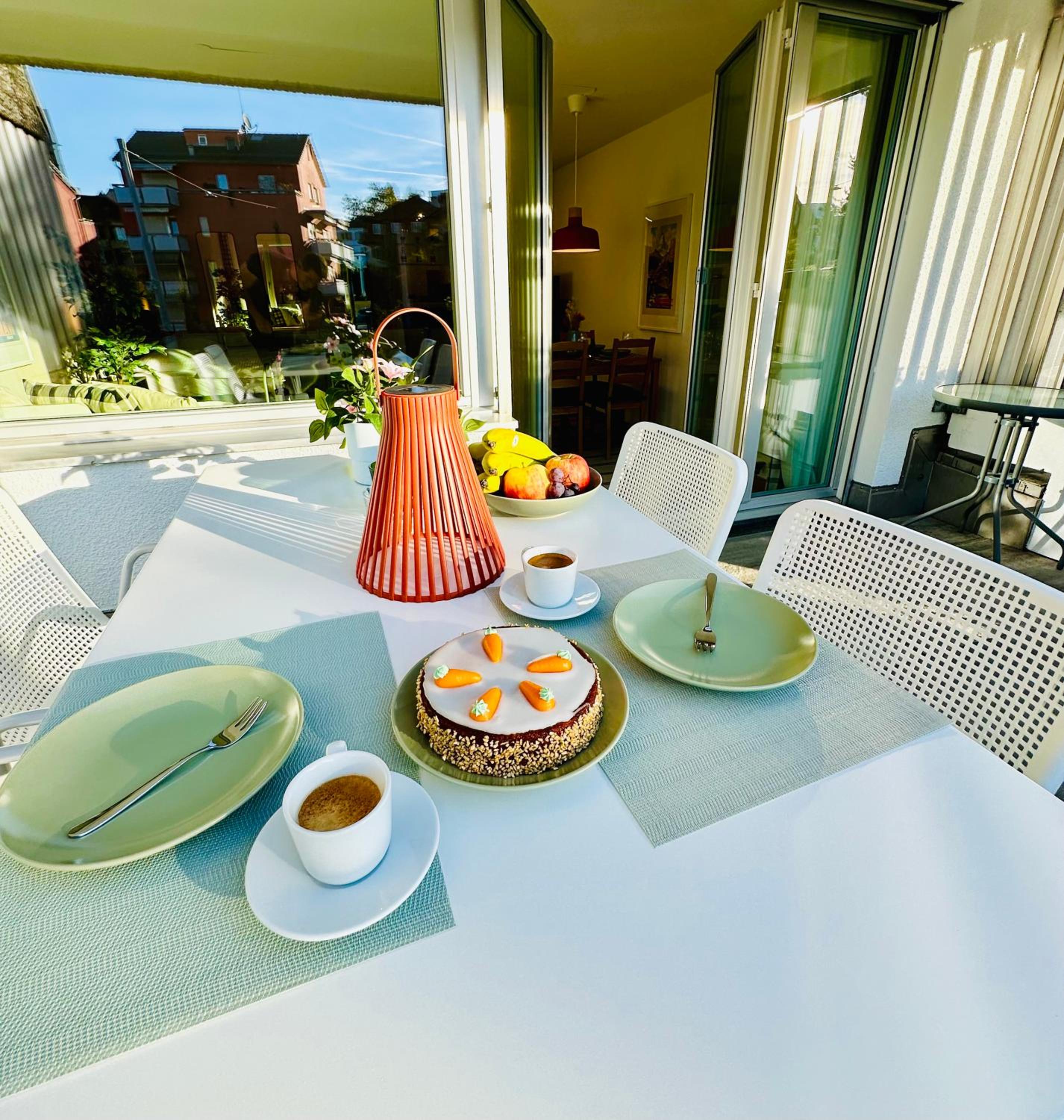 New Studio with Sunny Terrace & Air Condition