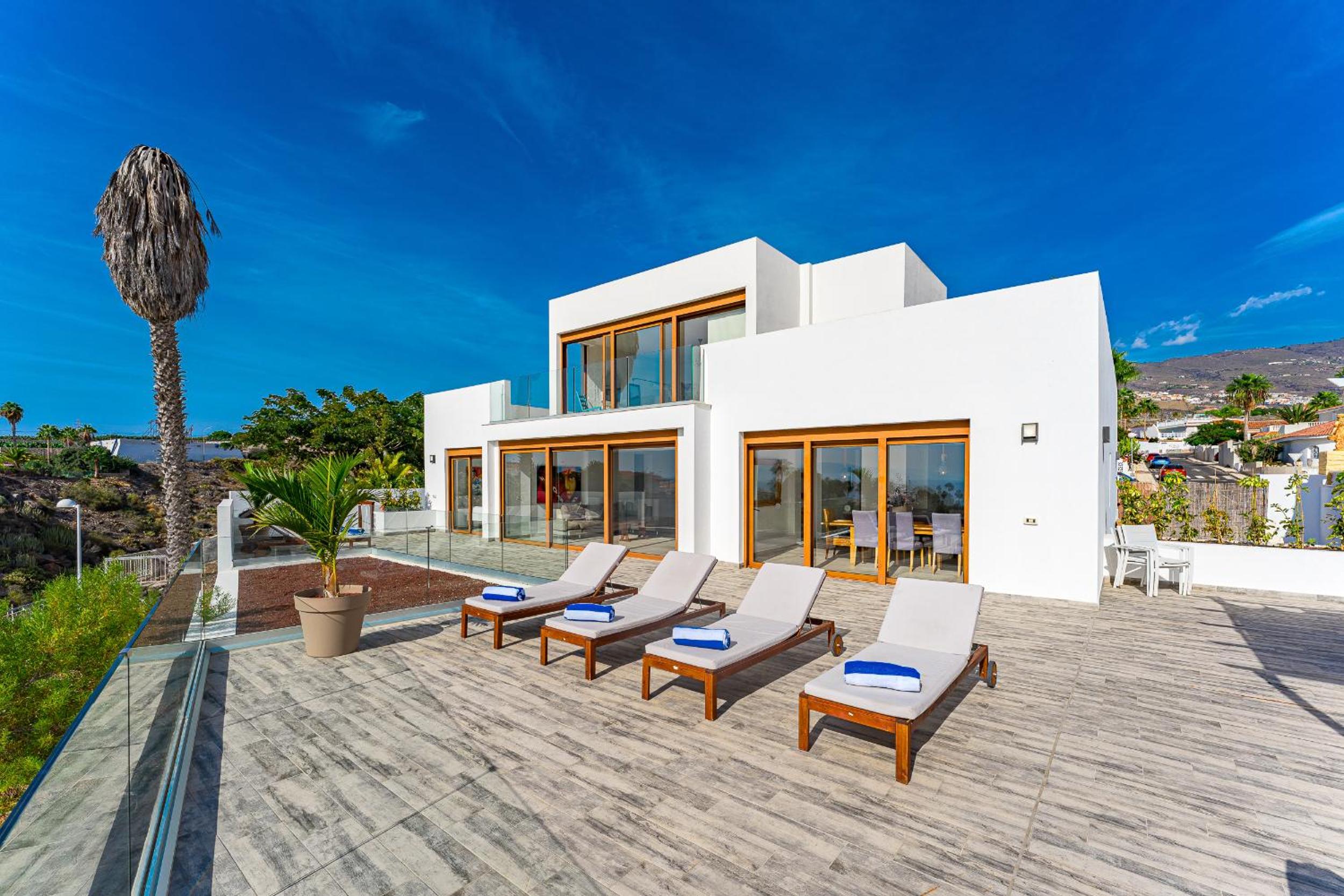 Fabulous contemporary 5 bedroom villa with private heated pool, sleeps max 13 view 2