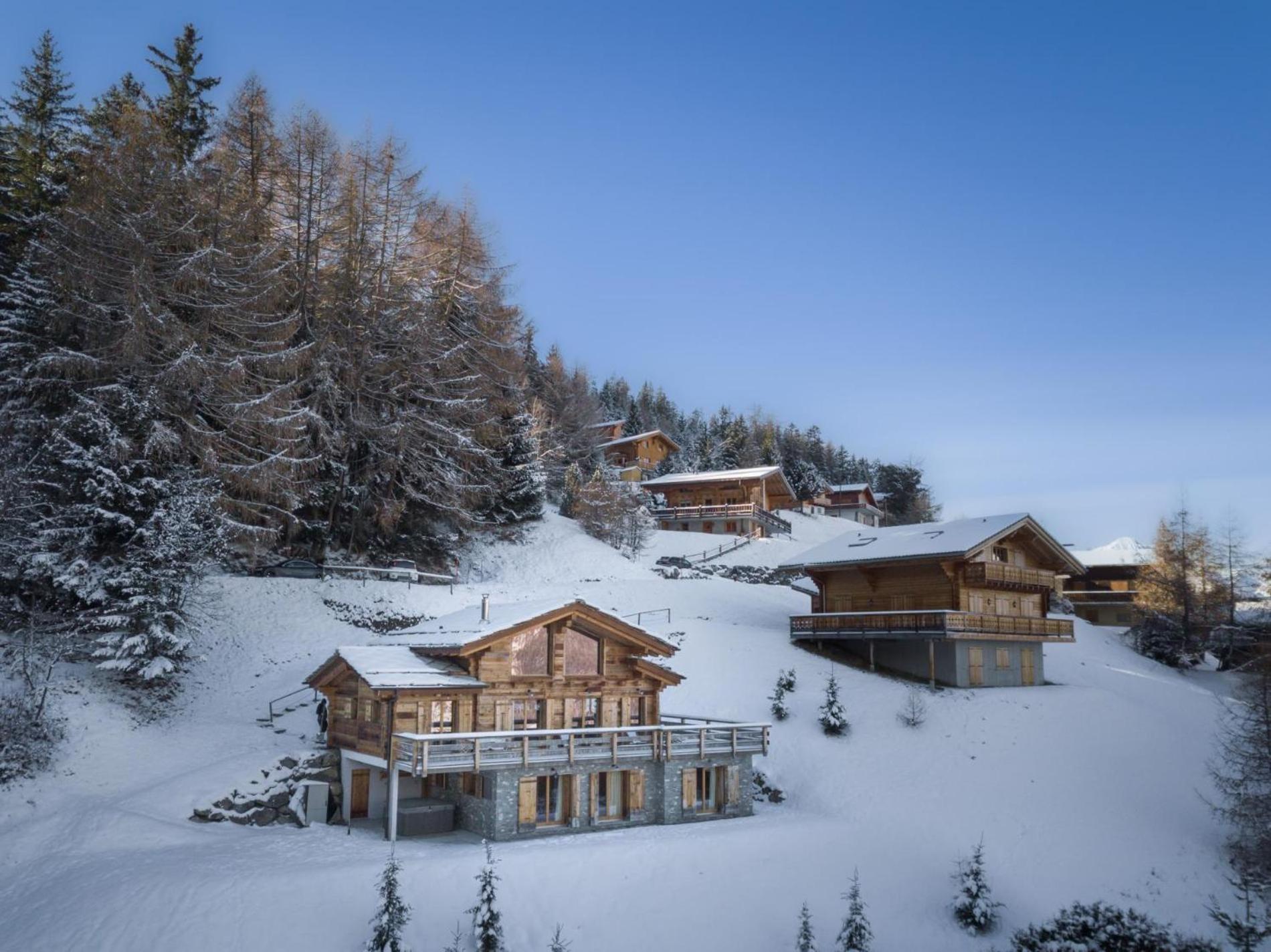 Authentic Swiss Spa Chalet Nesoya Jacuzzi Sauna
