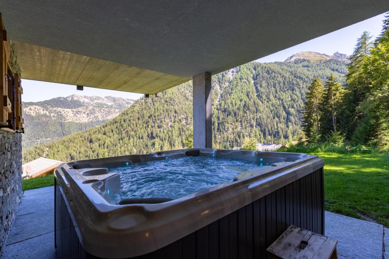 Authentic Swiss Spa Chalet Nesoya Jacuzzi Sauna