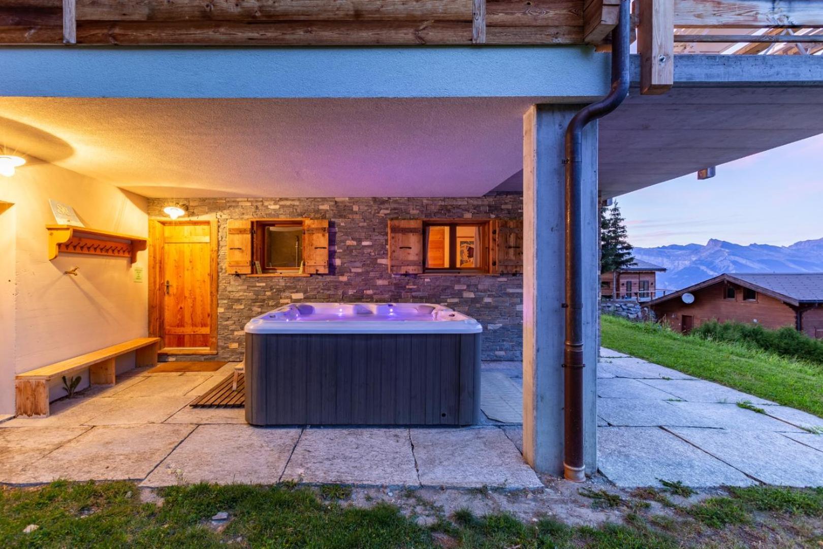Authentic Swiss Spa Chalet Nesoya Jacuzzi Sauna