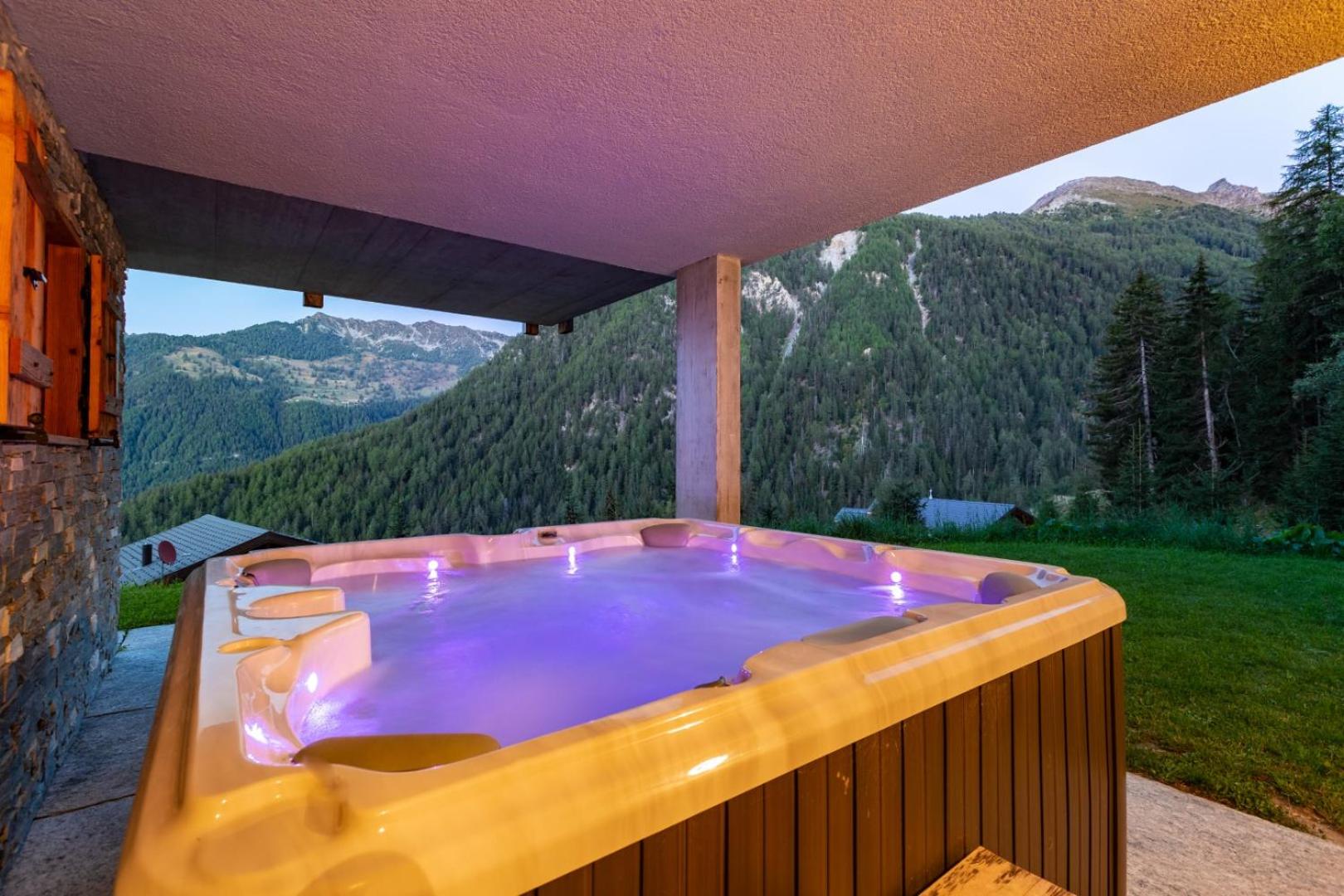Authentic Swiss Spa Chalet Nesoya Jacuzzi Sauna