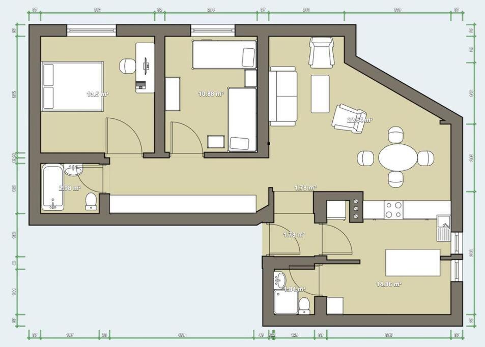 Stylish apartment dowtown 78m2