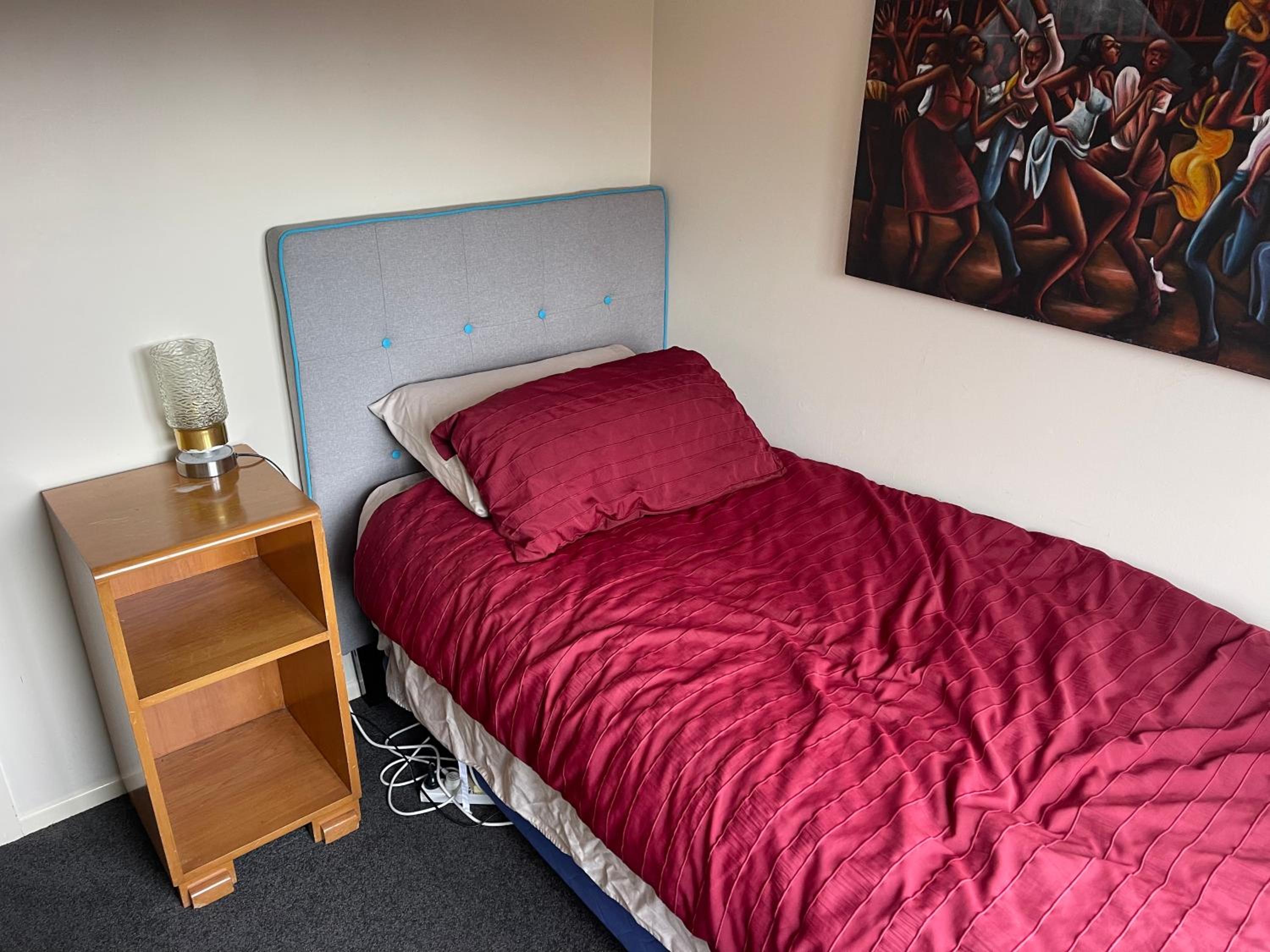 Kaiapoi Village House Deluxe bedroom and bathroom