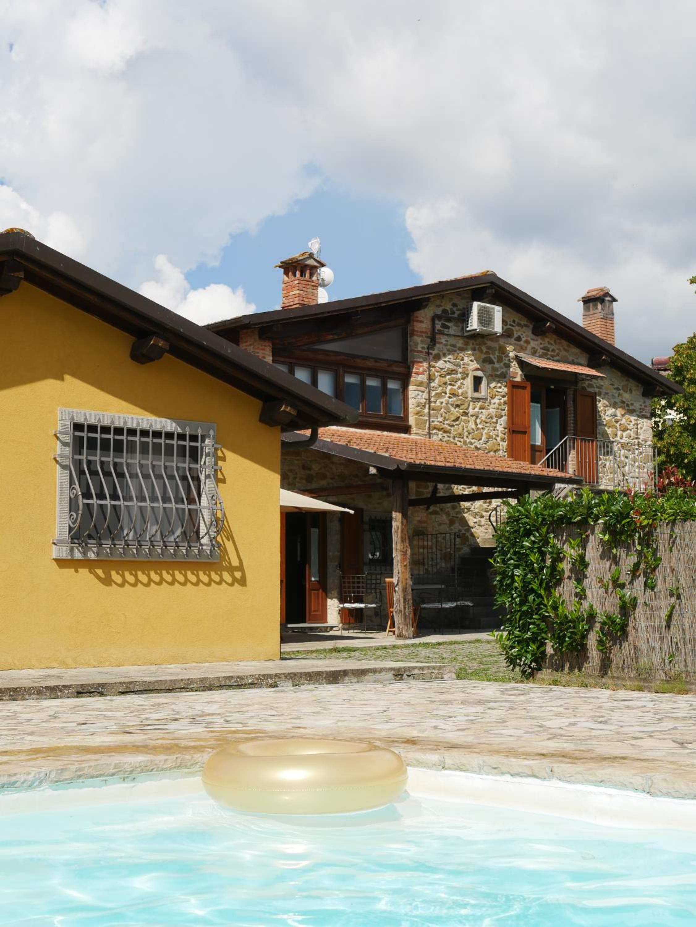 villa Emilia Tuscan stone view 2