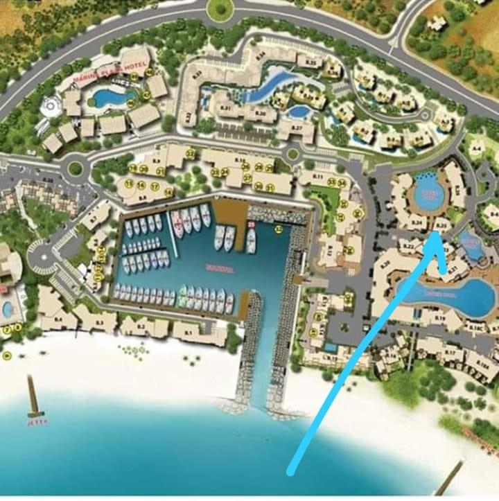 Lovely first floor tow bed rooms overviewing circular pool for families only in Talabay Aqaba view 2