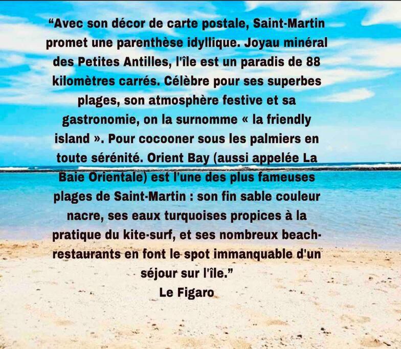 Mont Vernon Secret Magnifique studio sur la plage avec piscine Orient Bay