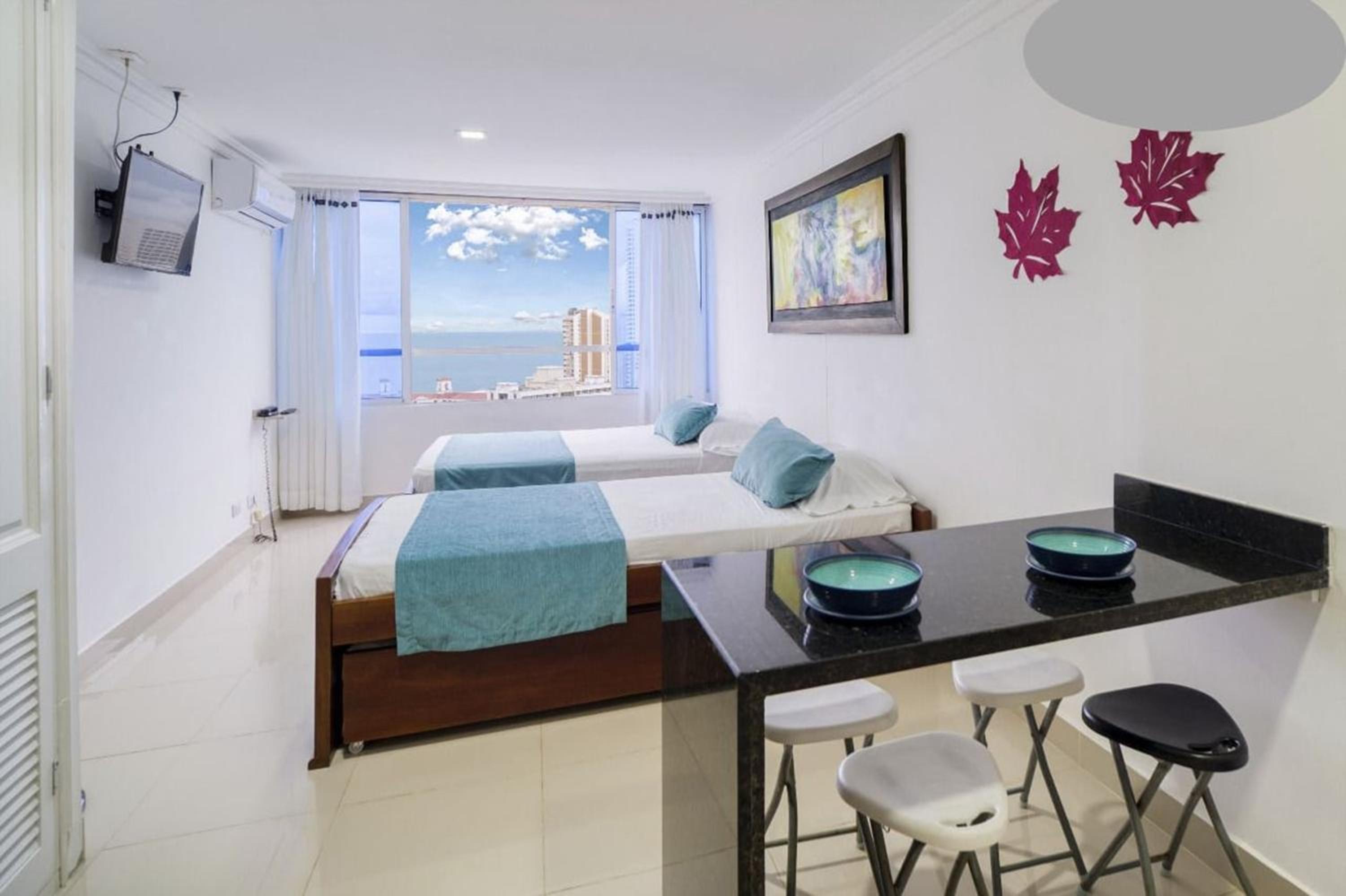 EC-AL APARTAESTUDIO CERCA AL MAR CON AIRE ACONDICIONADO WIFi Y PISCINA