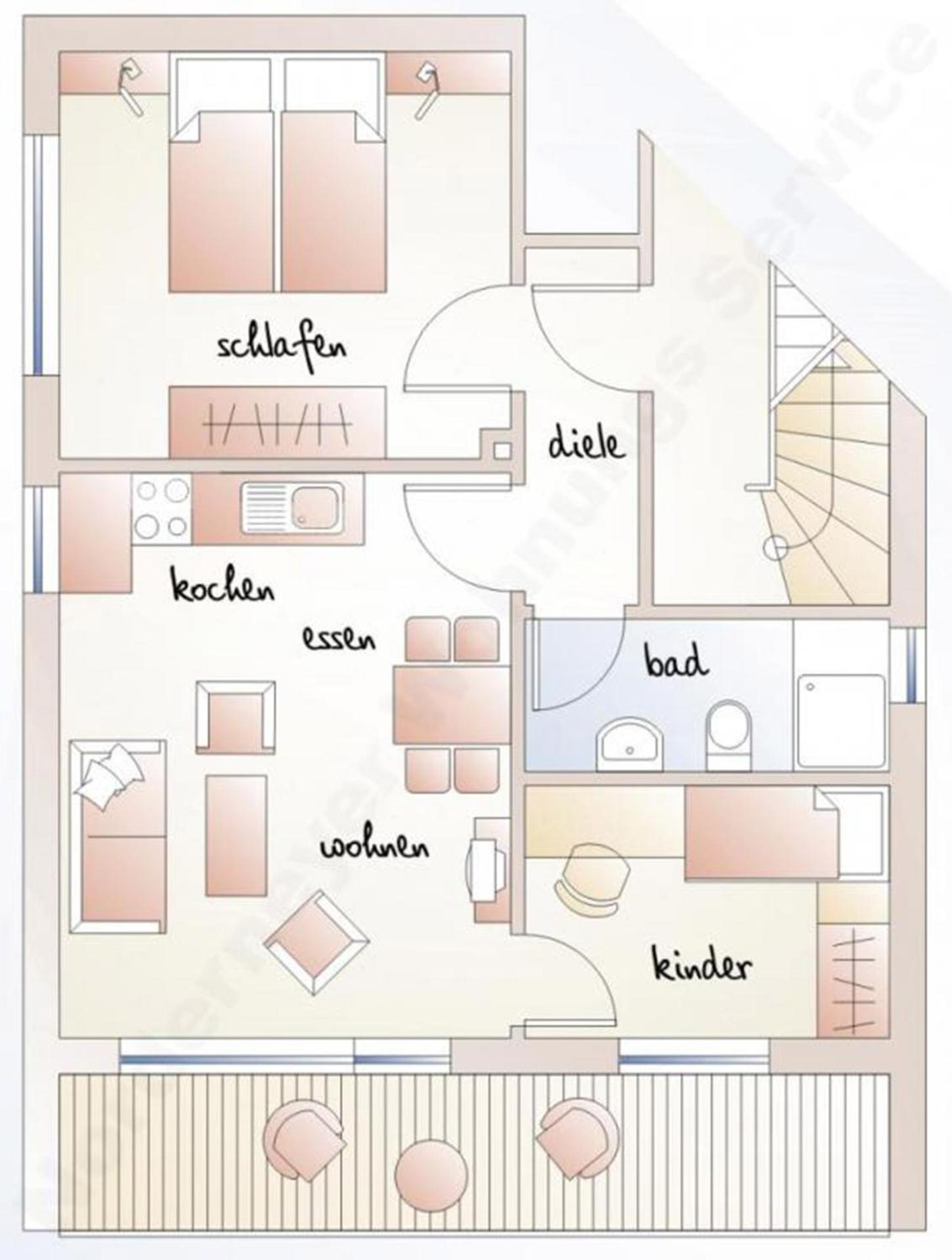 Ferienhaus Seegat Wohnung 1