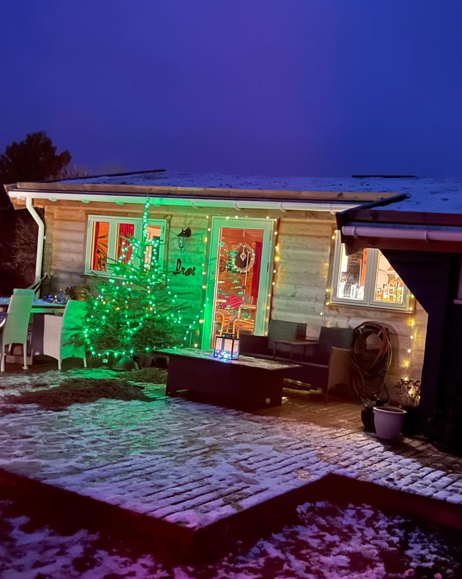 Norsk bjælkehytte med fibernet