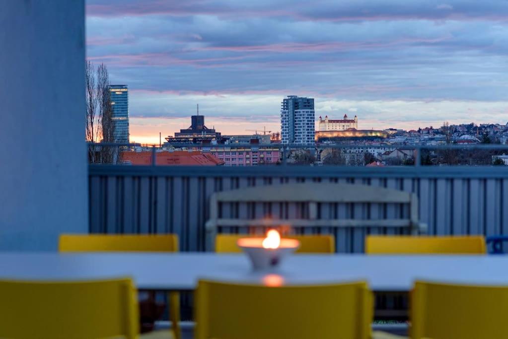 Tranquil designer apartment with 40m2 terrace overlooking Castle of Bratislava