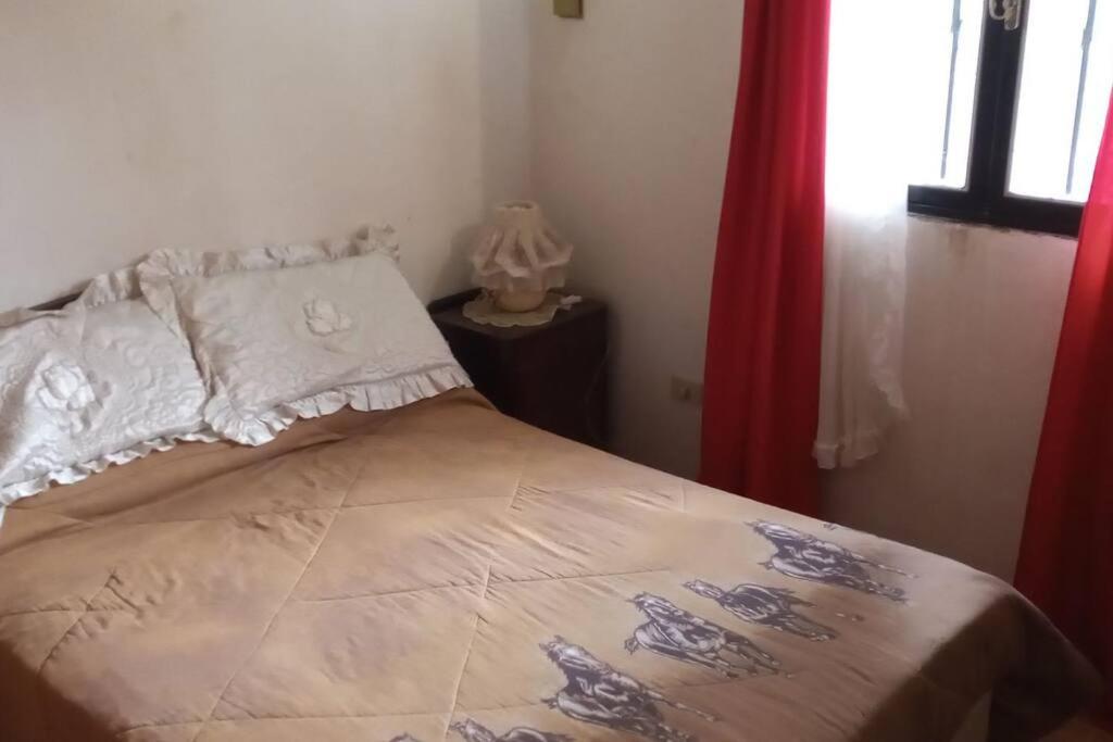 Cabaña hogareña con bajada a arroyo.