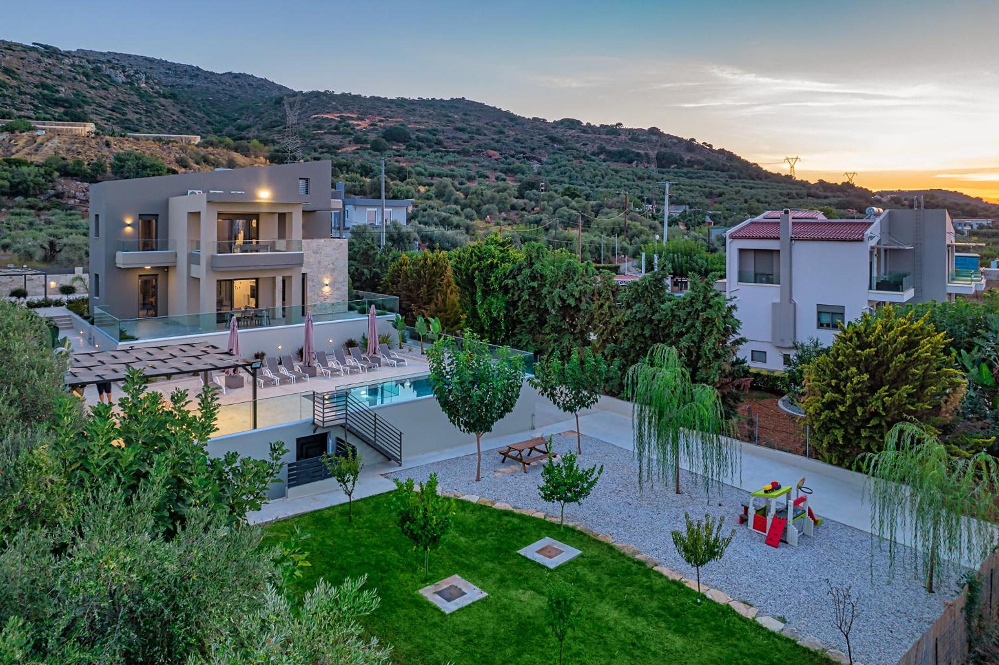 Chris and Stratos villa with private ecologic pool and kid's playground! view 2