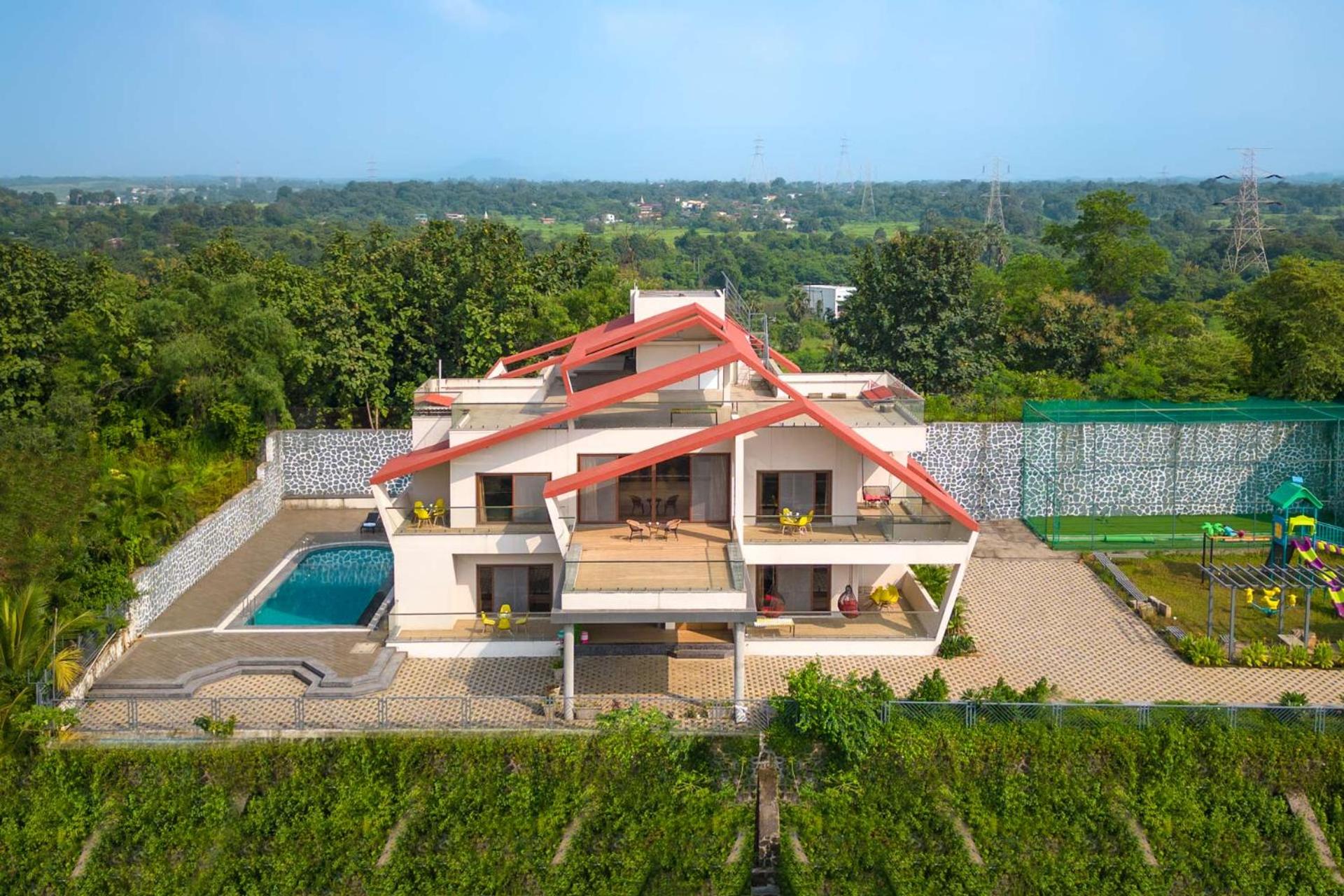 StayVista's Amorist Villa - Amidst Greenery with Terrace, Kids Zone, Snooker Table, Turf view 2