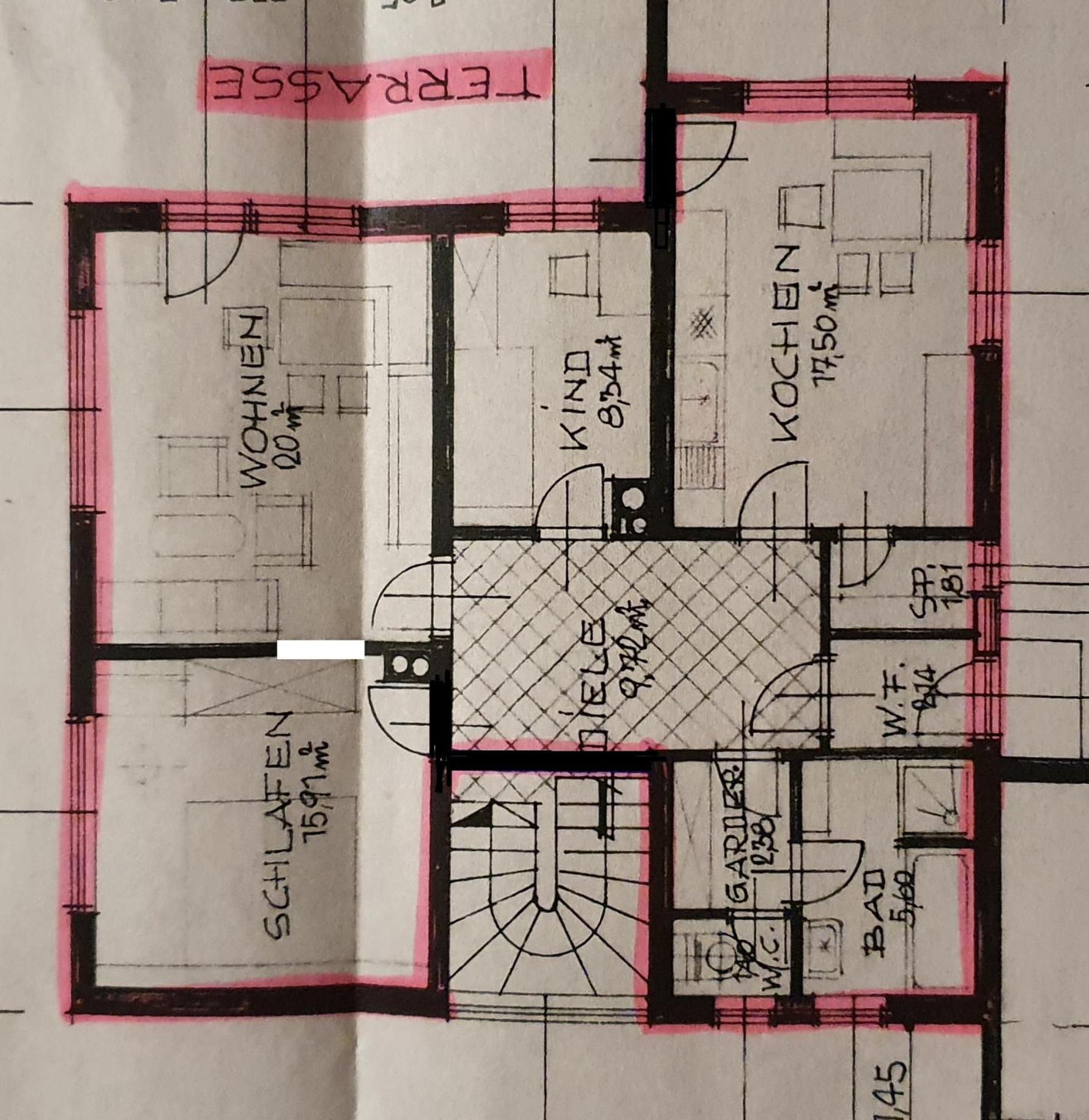 LECHUFER, 80m2, Haushälfte mit privatem Eingang, Kaminofen, Terrasse, Garten