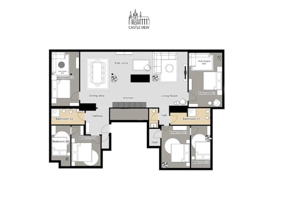 6BR Castle V!EWS A/C luxury Dolce Vita apartment