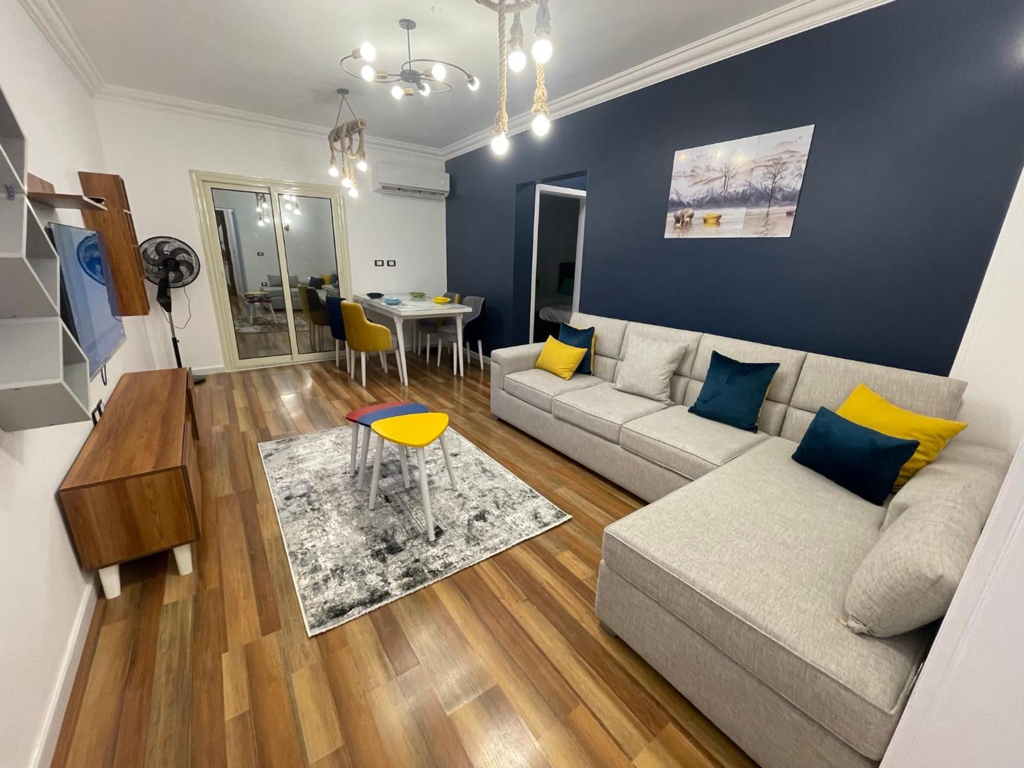 luxury apartment at Obour, 5th floor no elevator