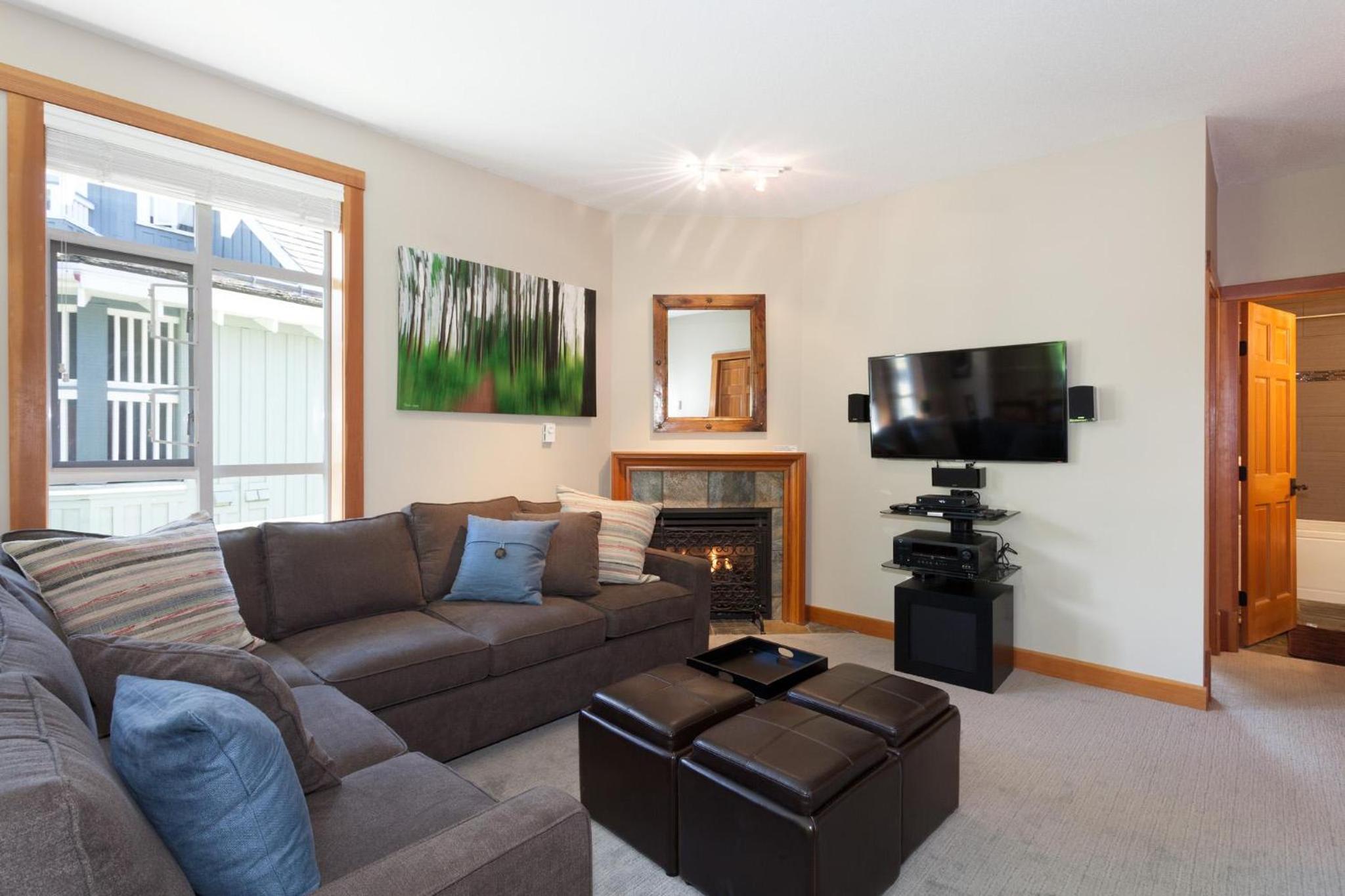Granite Court 407 | Village Townhouse with Fireplace & Views of Blackcomb