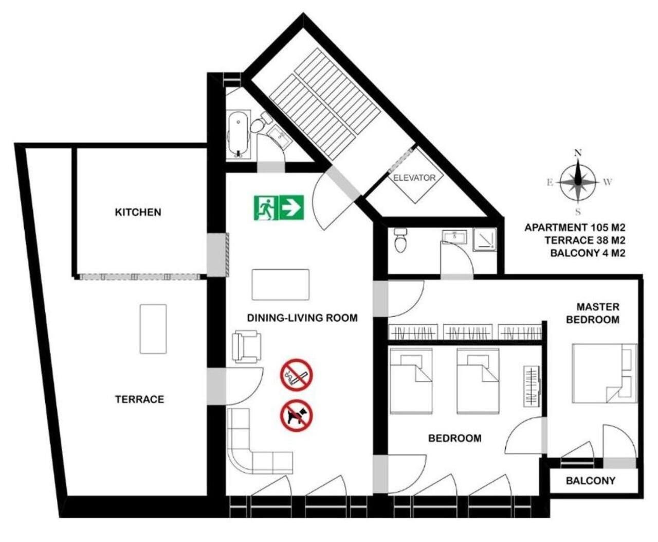 105m2 Penthouse Sea View Rijeka, free garage parking view 4