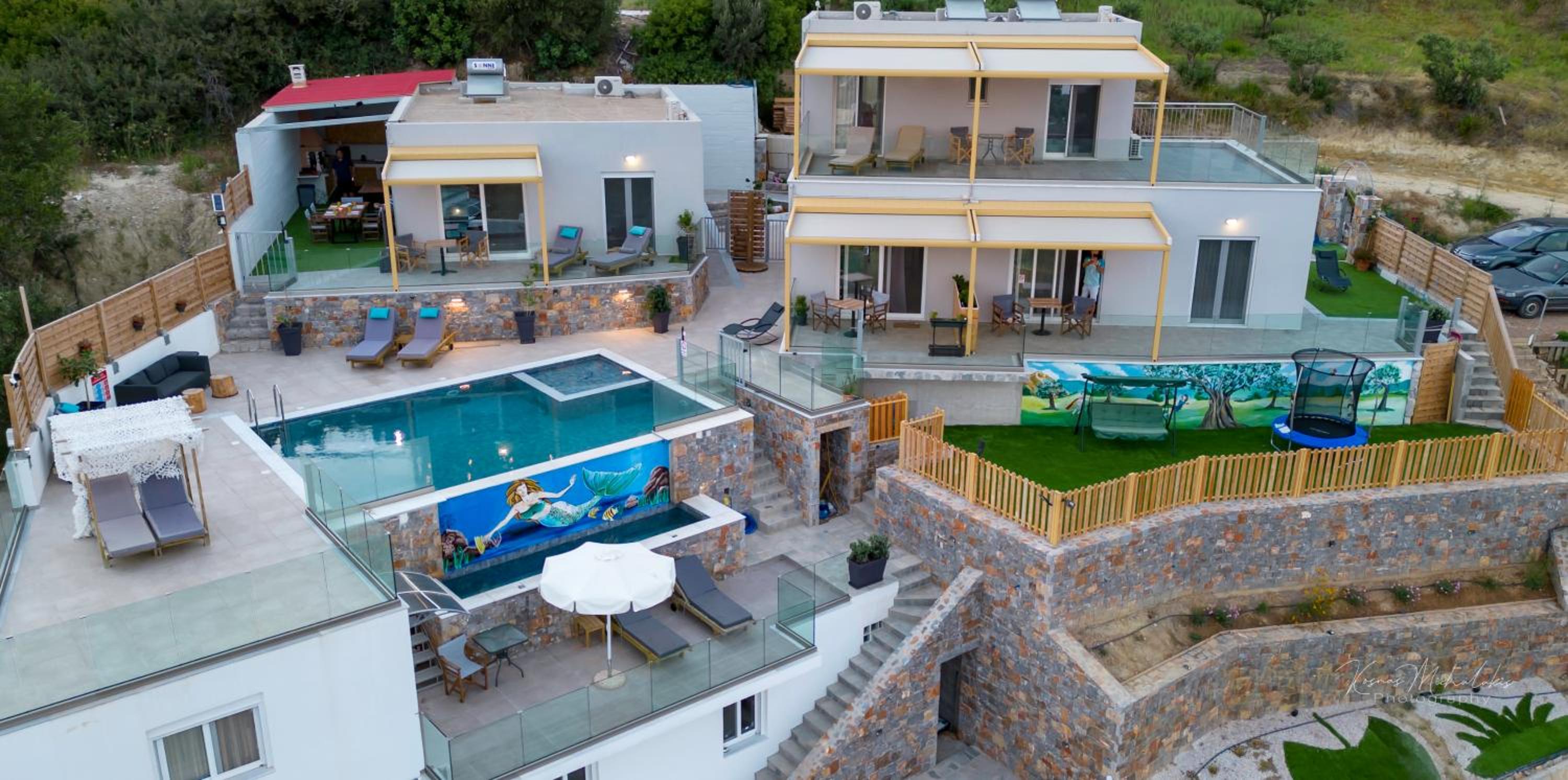 Zax sea view villas 4-Villa heated Pool Complex