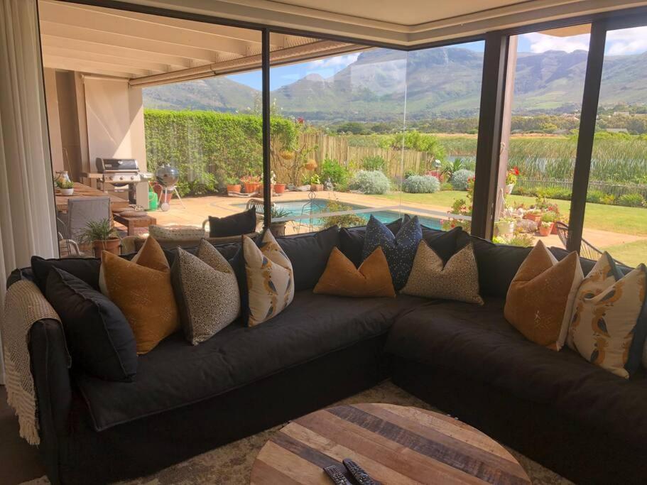 Lakeside home in security estate with solar power