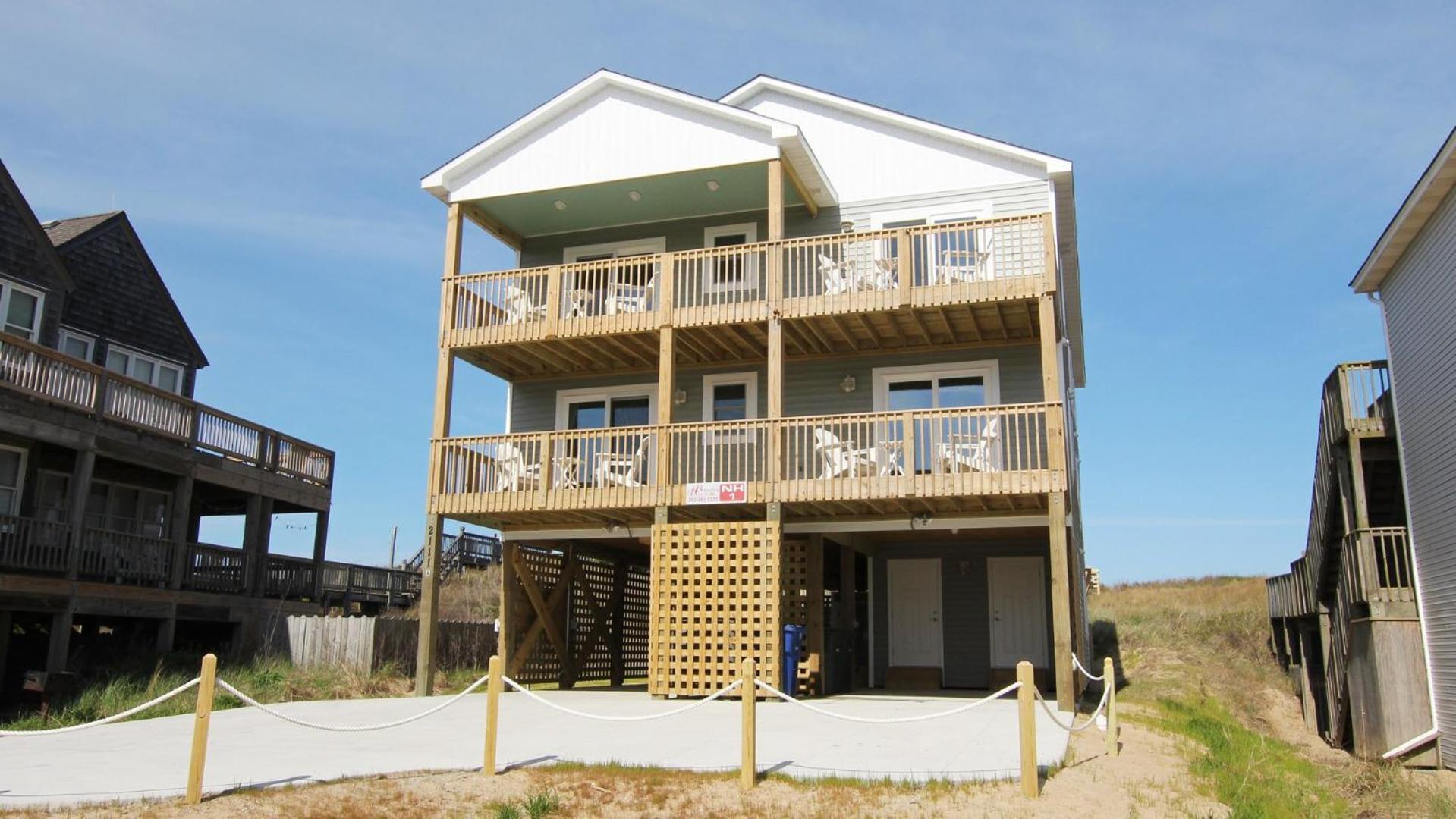 OCEANFRONT, Ocean Views, Private Beach Walkway! NH1, Blackbeard's JEM view 2