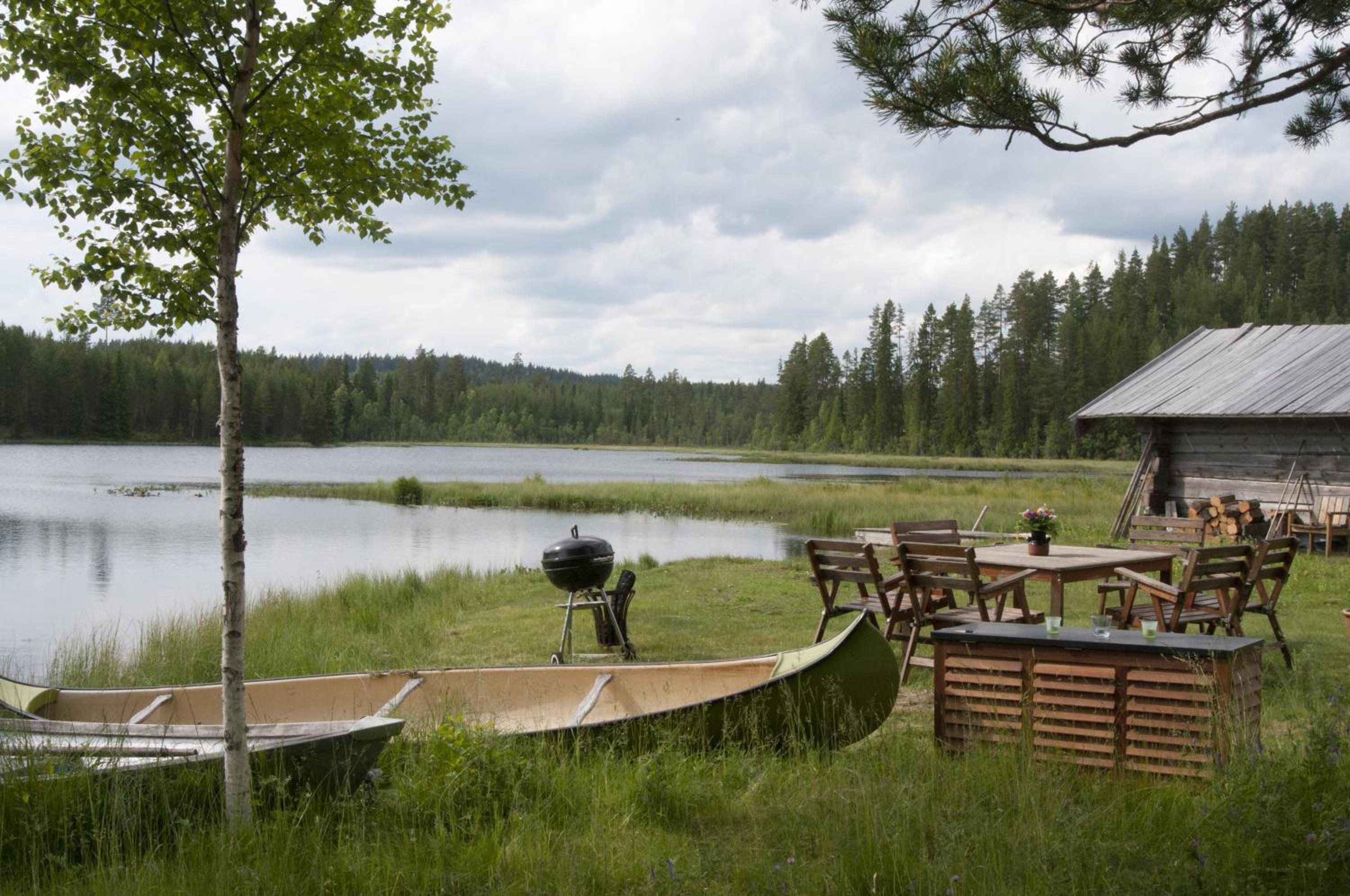 Rustika strandstugor utanför Rättvik view 2