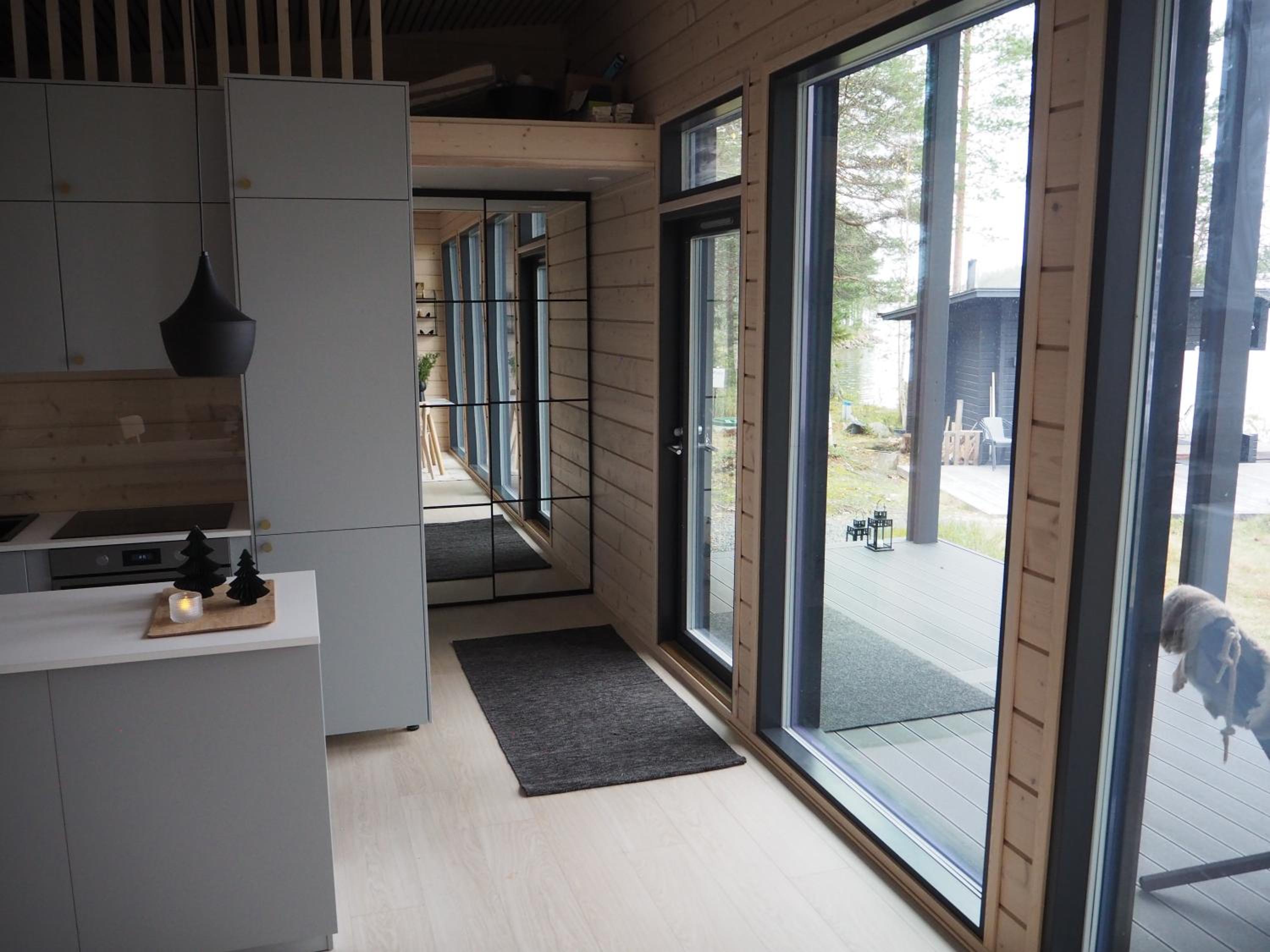 Scandinavian lakeside cottage