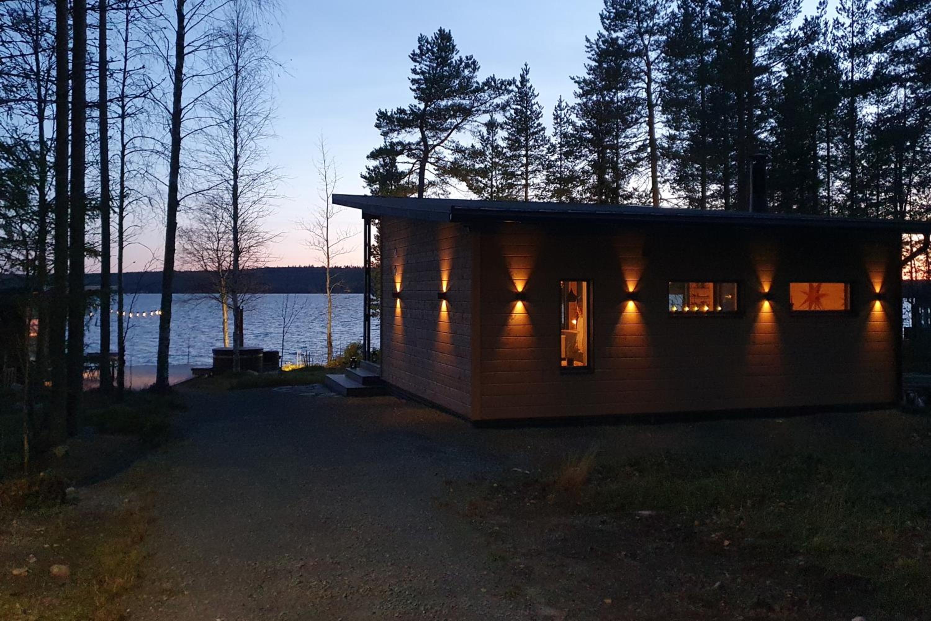 Scandinavian lakeside cottage