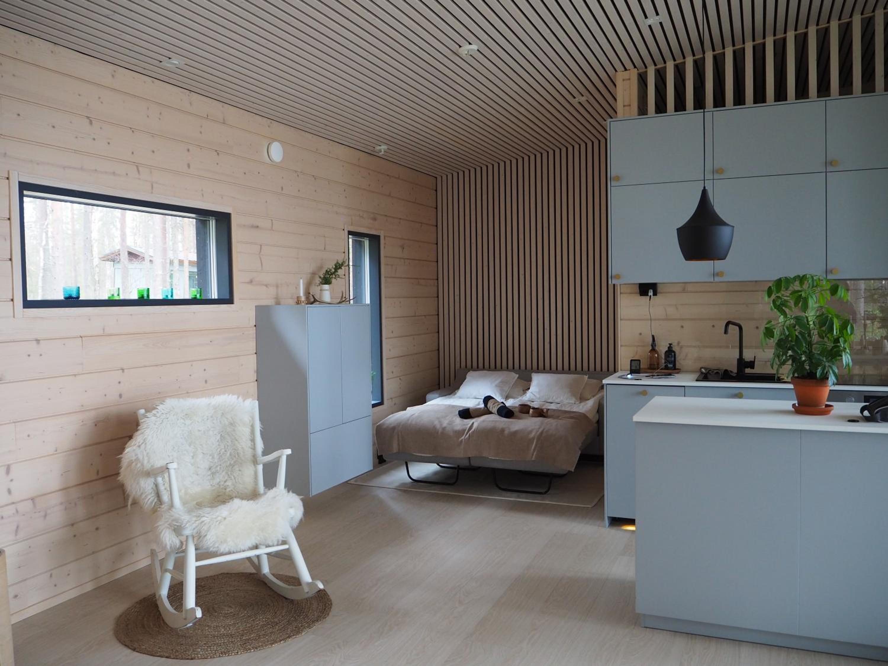 Scandinavian lakeside cottage